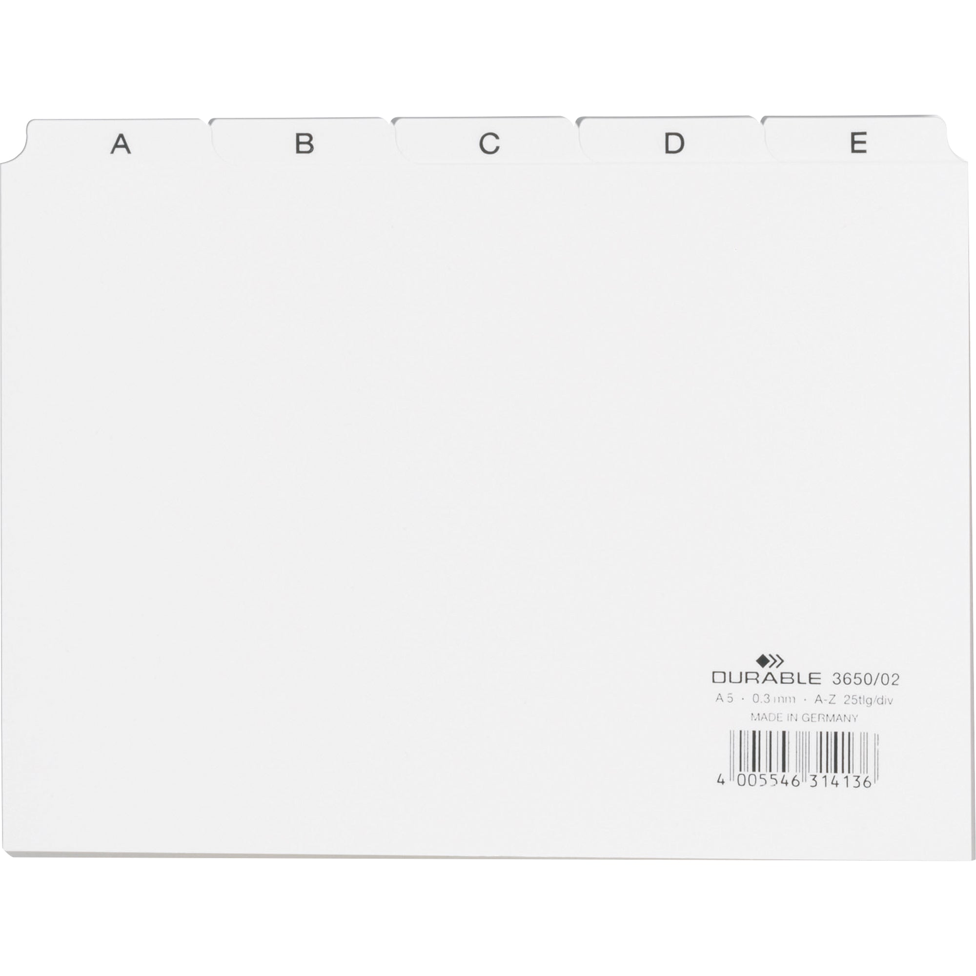 Durable Leitkarte, DIN A5 quer