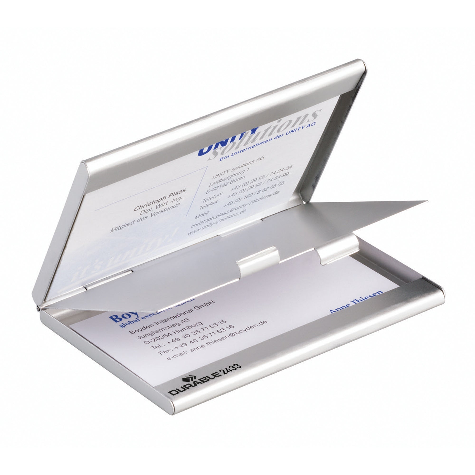 DURABLE Visitenkartenspender Business Card Box Duo