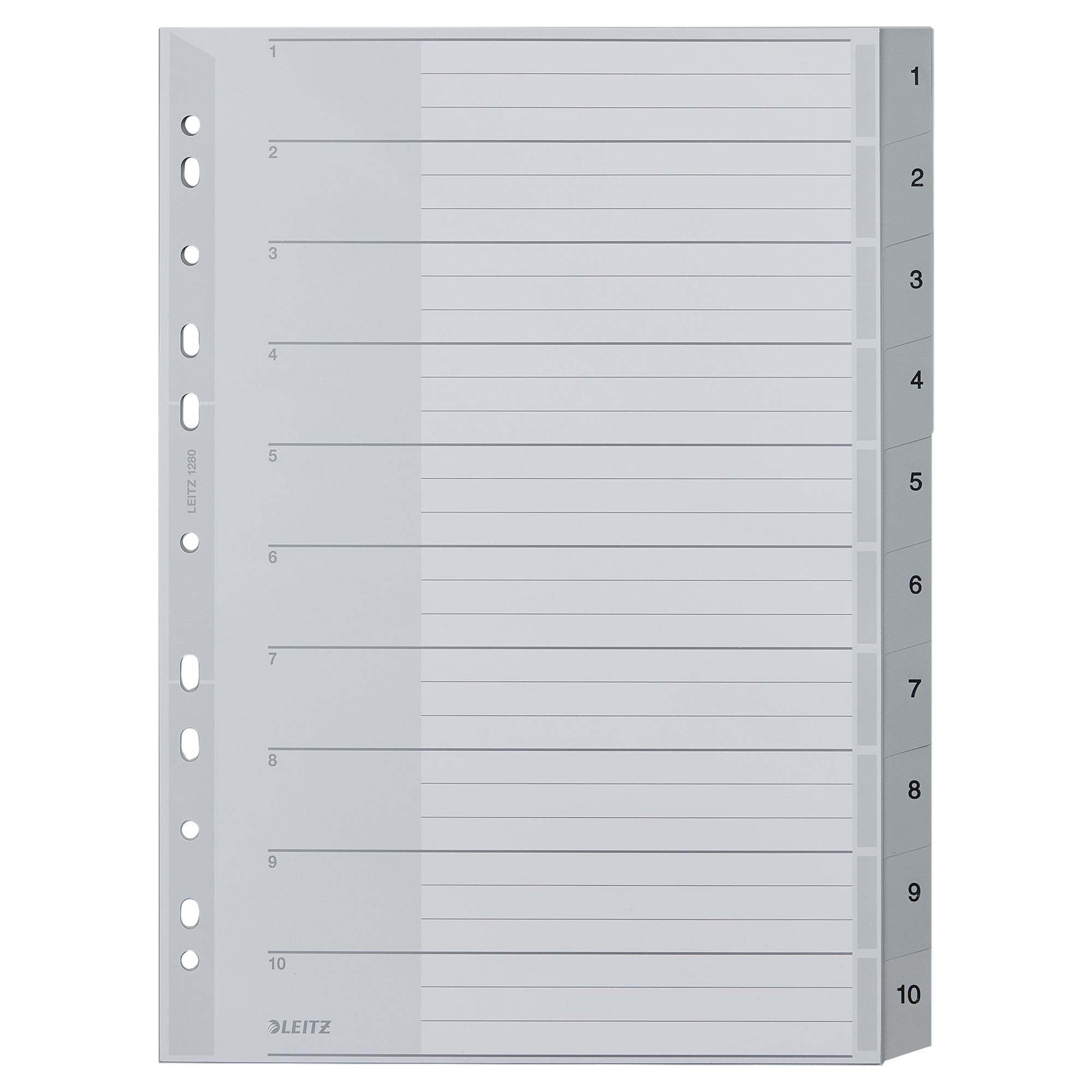 Leitz Zahlenregister, DIN A4, Überbreite