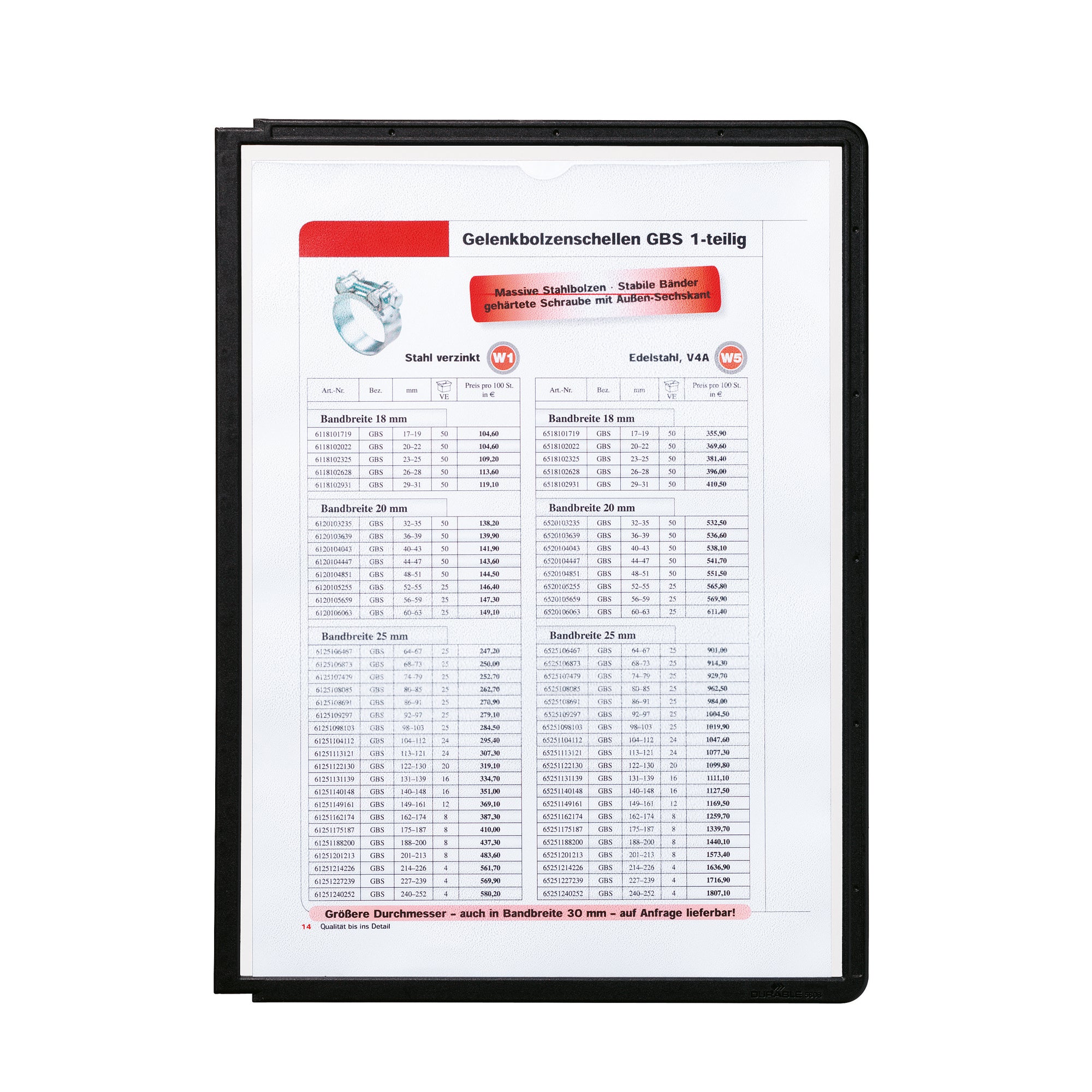 Durable Sichttafel SHERPA® PANEL, DIN A4