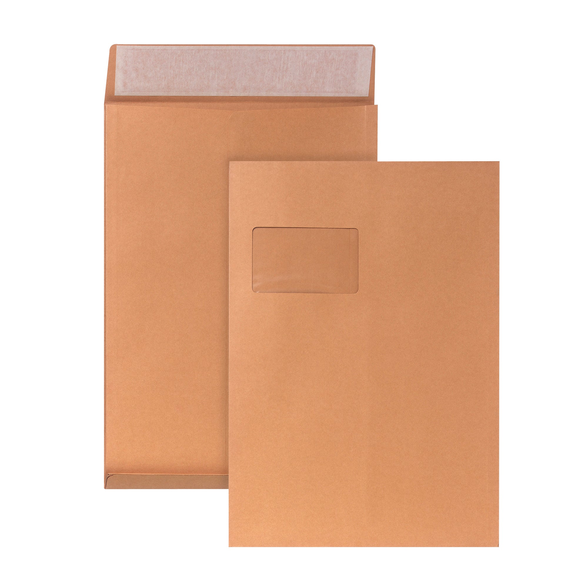 Posthorn Faltentasche, braun, DIN C4