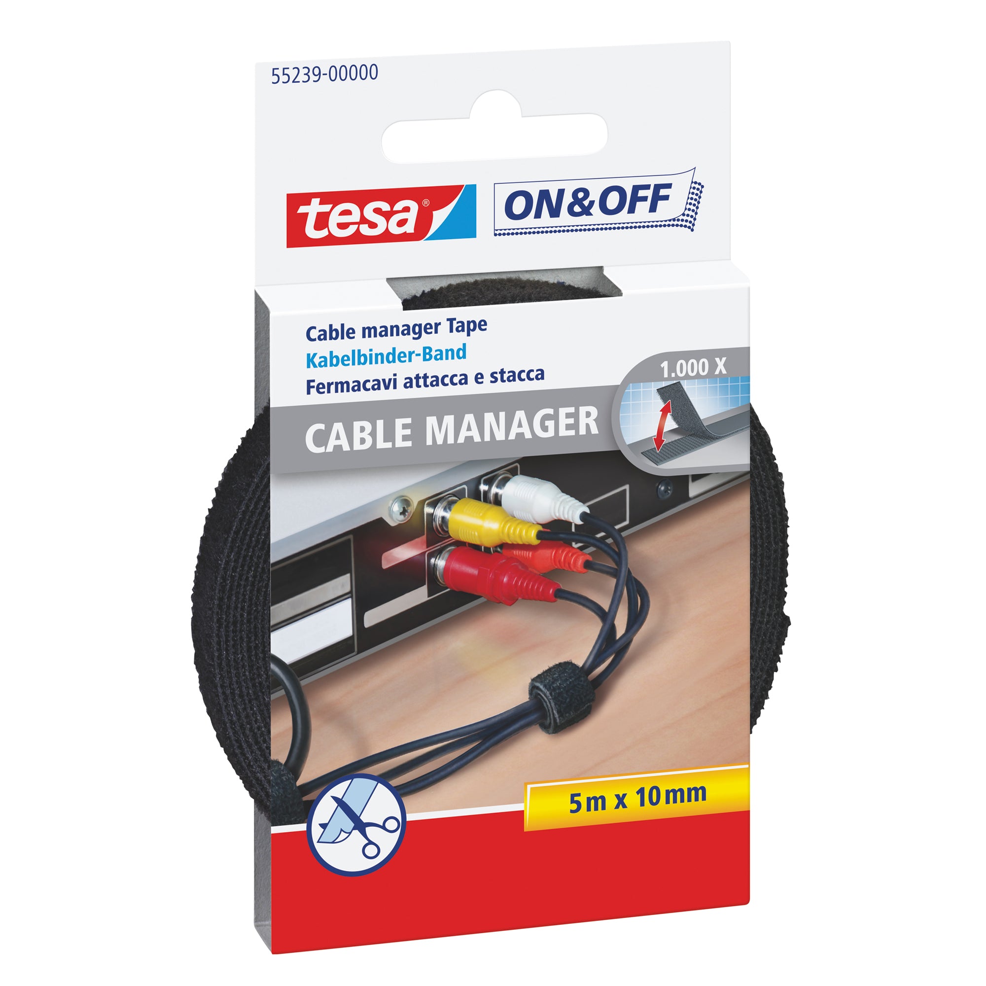 tesa Kabelbinder On & Off® Cable Manager