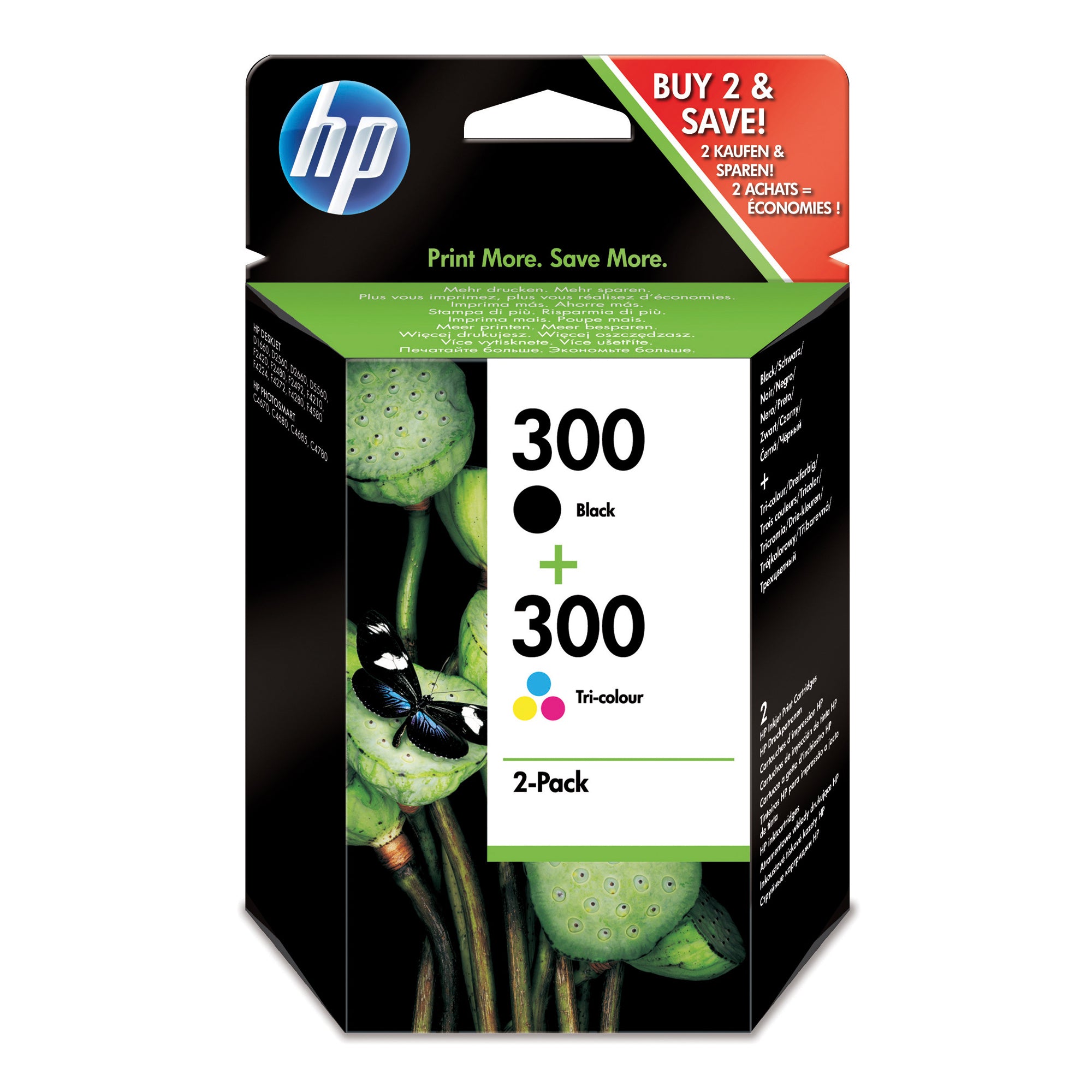 HP Tintenpatrone, schwarz, cyan/magenta/gelb