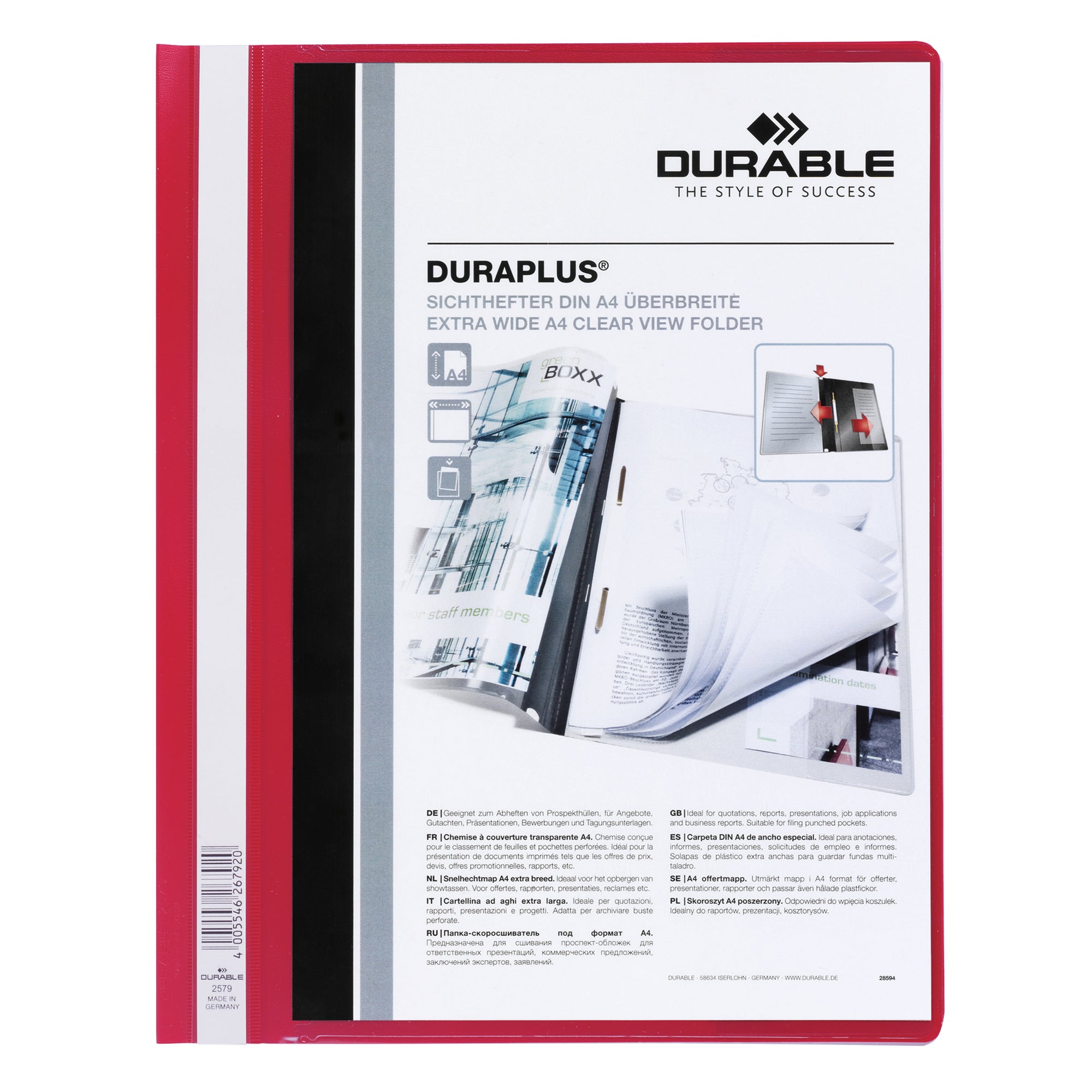 Durable Angebotshefter DURAPLUS®, DIN A4, Überbreite