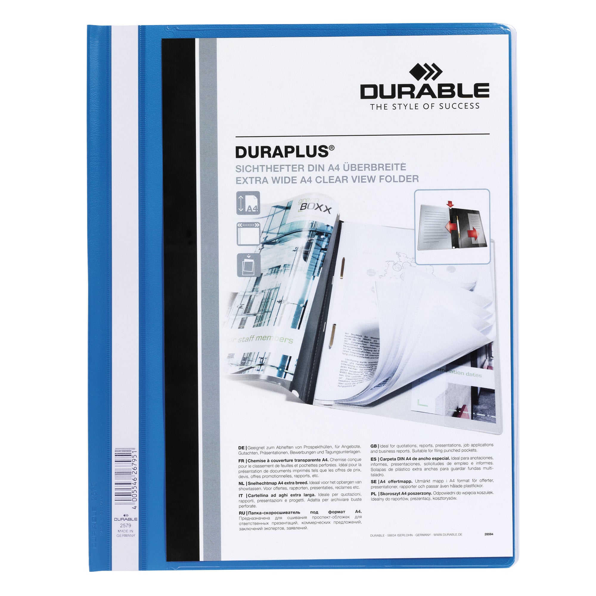 Durable Angebotshefter DURAPLUS®, DIN A4, Überbreite