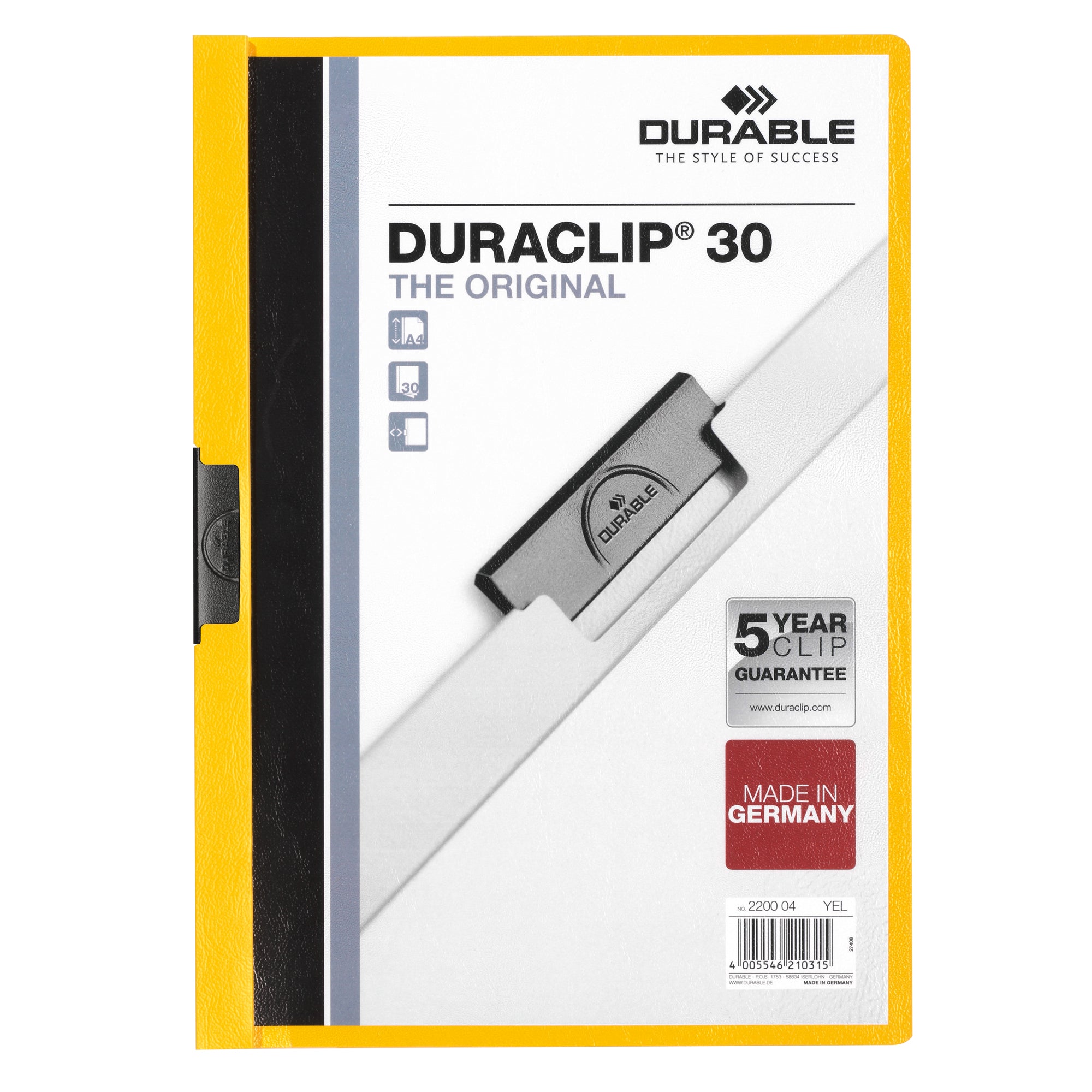 Durable Klemmmappe DURACLIP® 30, DIN A4