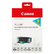 Canon Tintenpatrone, schwarz, cyan, magenta, gelb, fotocyan, fotomagenta, grau, hellgrau