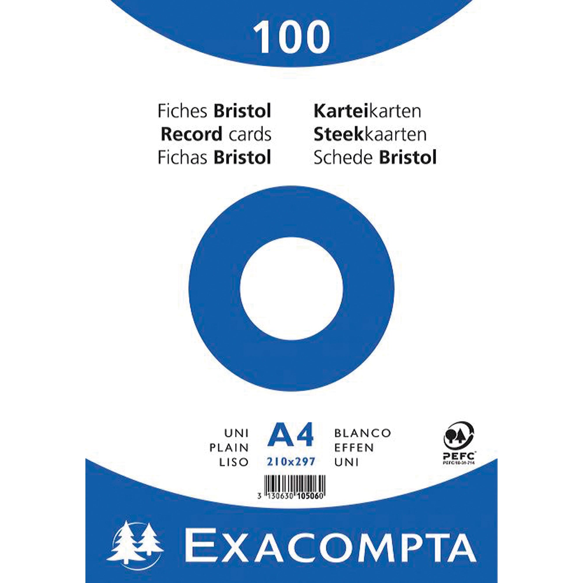 Exacompta Karteikarte, DIN A4