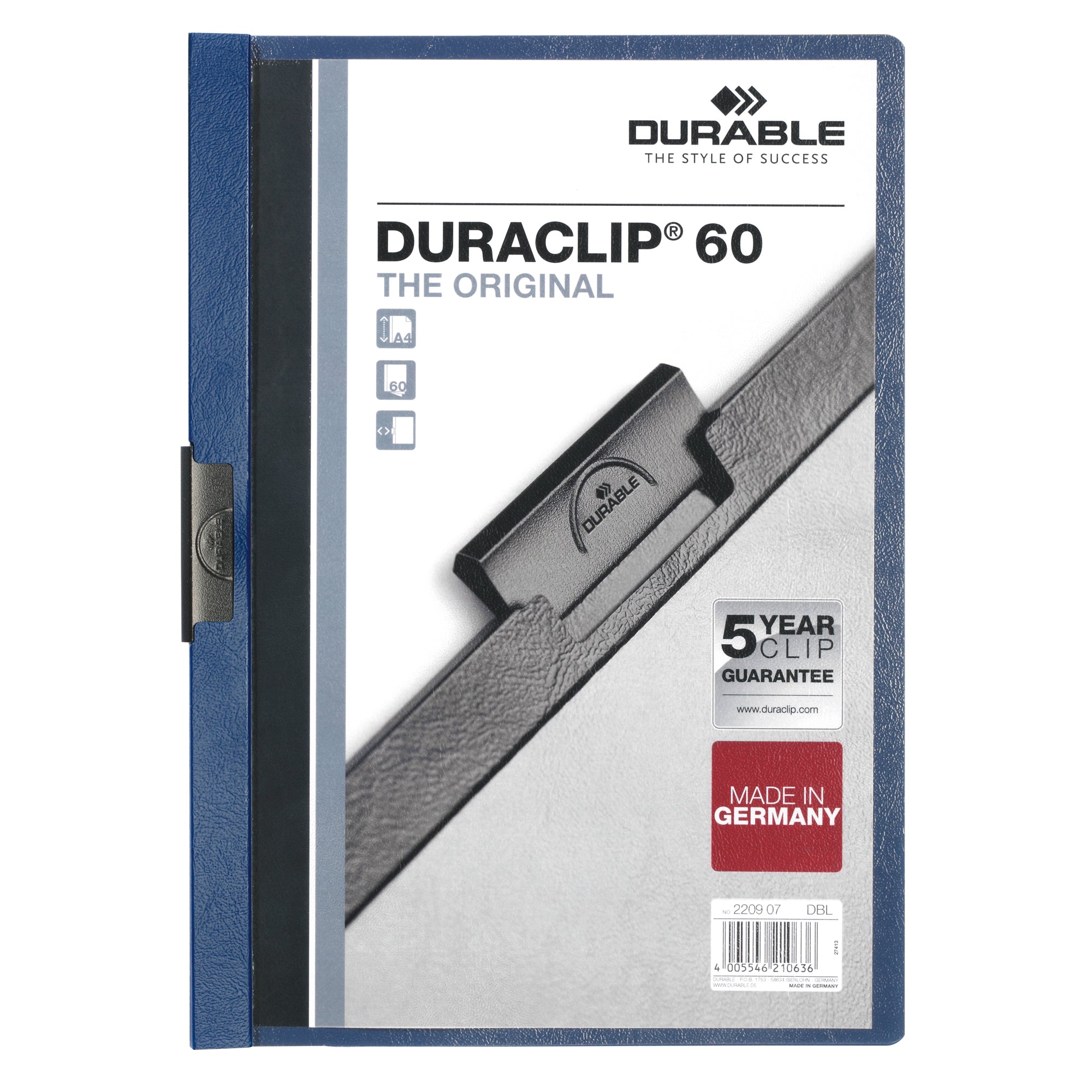 Durable Klemmmappe DURACLIP® 60, DIN A4
