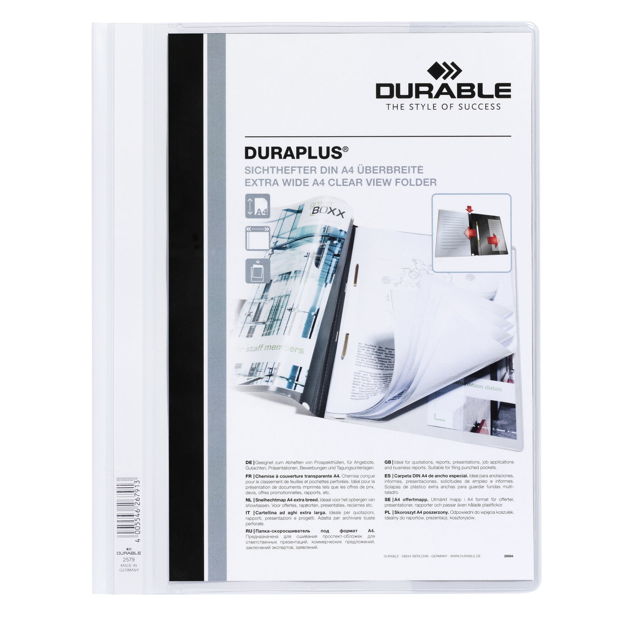 Durable Angebotshefter DURAPLUS®, DIN A4, Überbreite