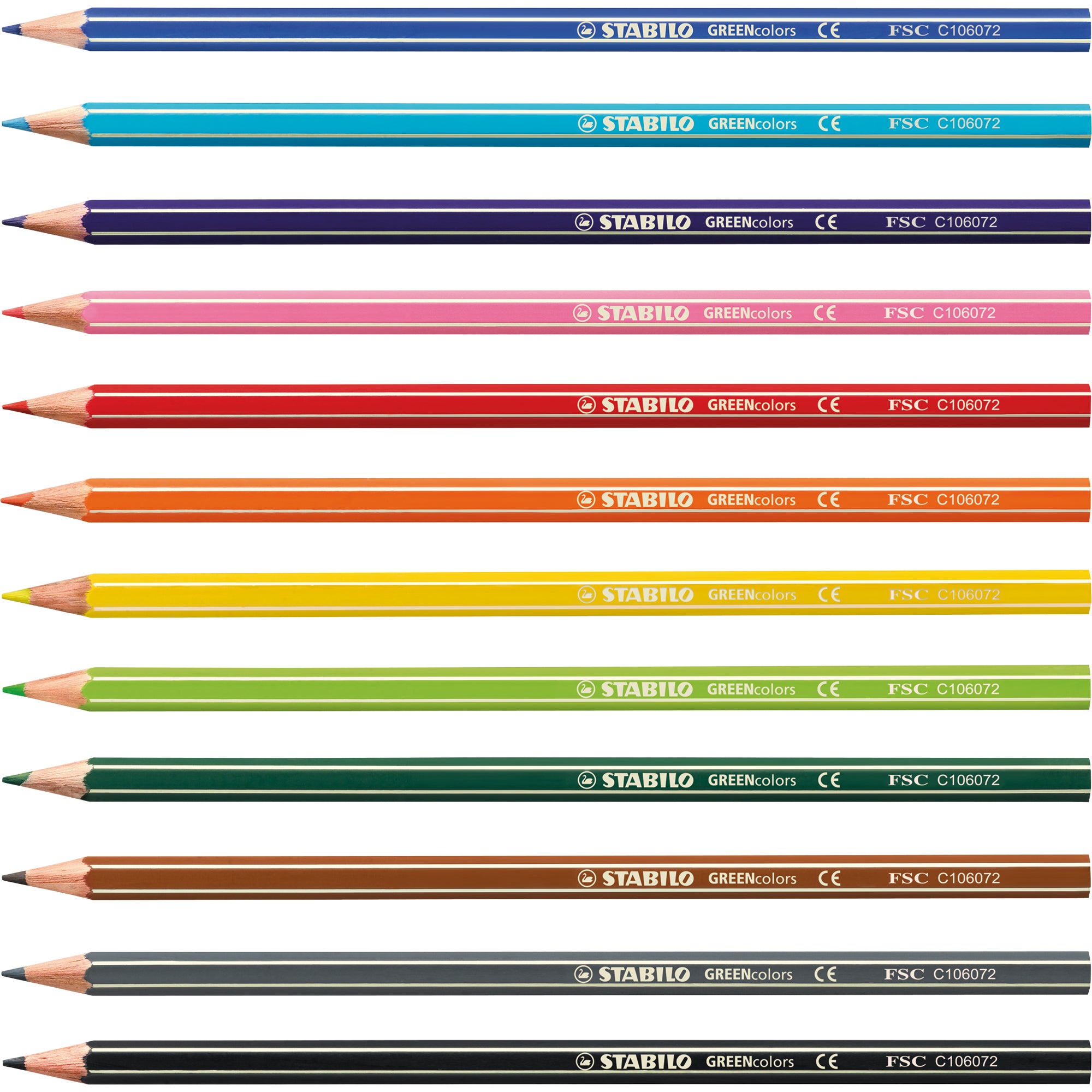 Stabilo Buntstift-Set GREENcolors sort