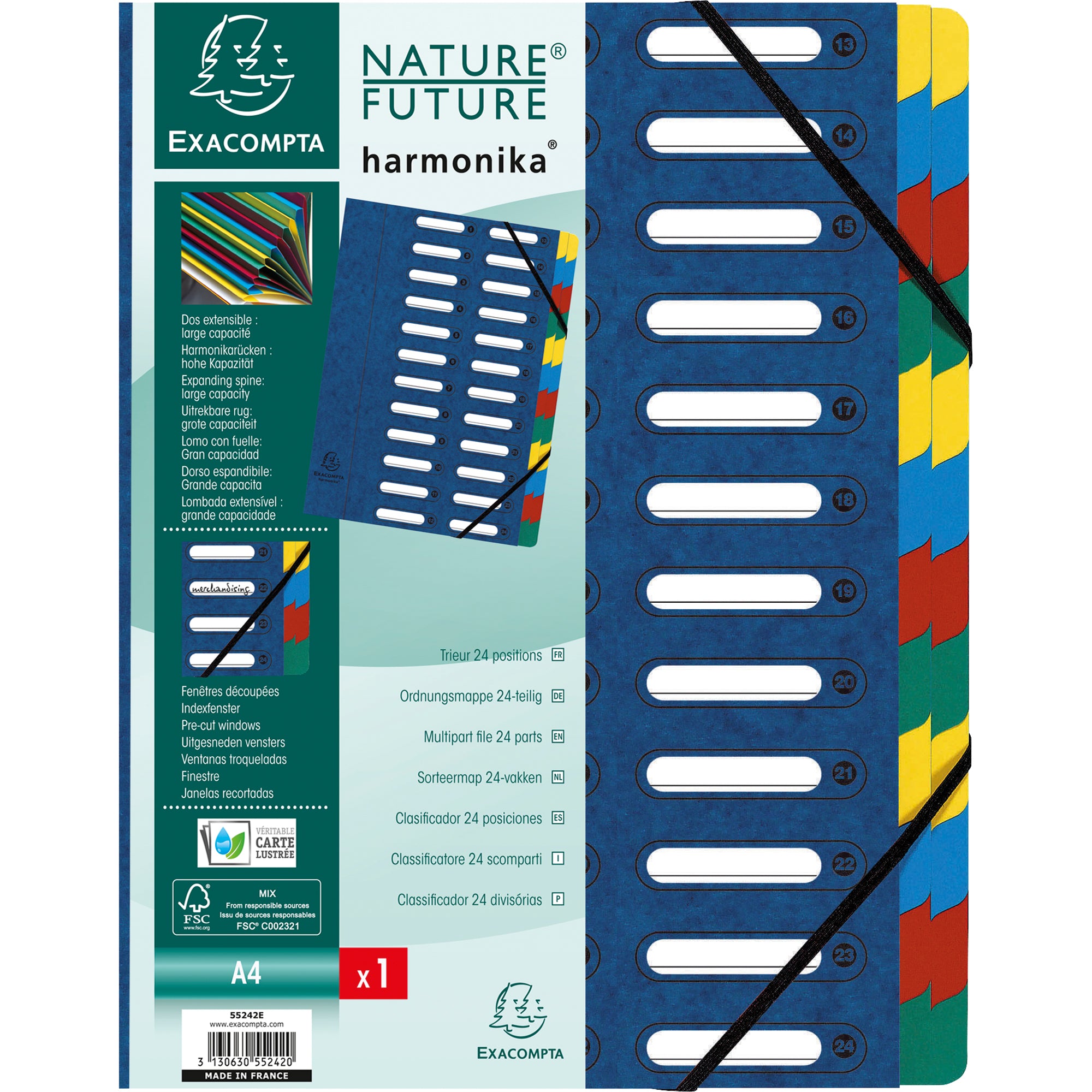 Exacompta Ordnungsmappe Harmonika®, DIN A4
