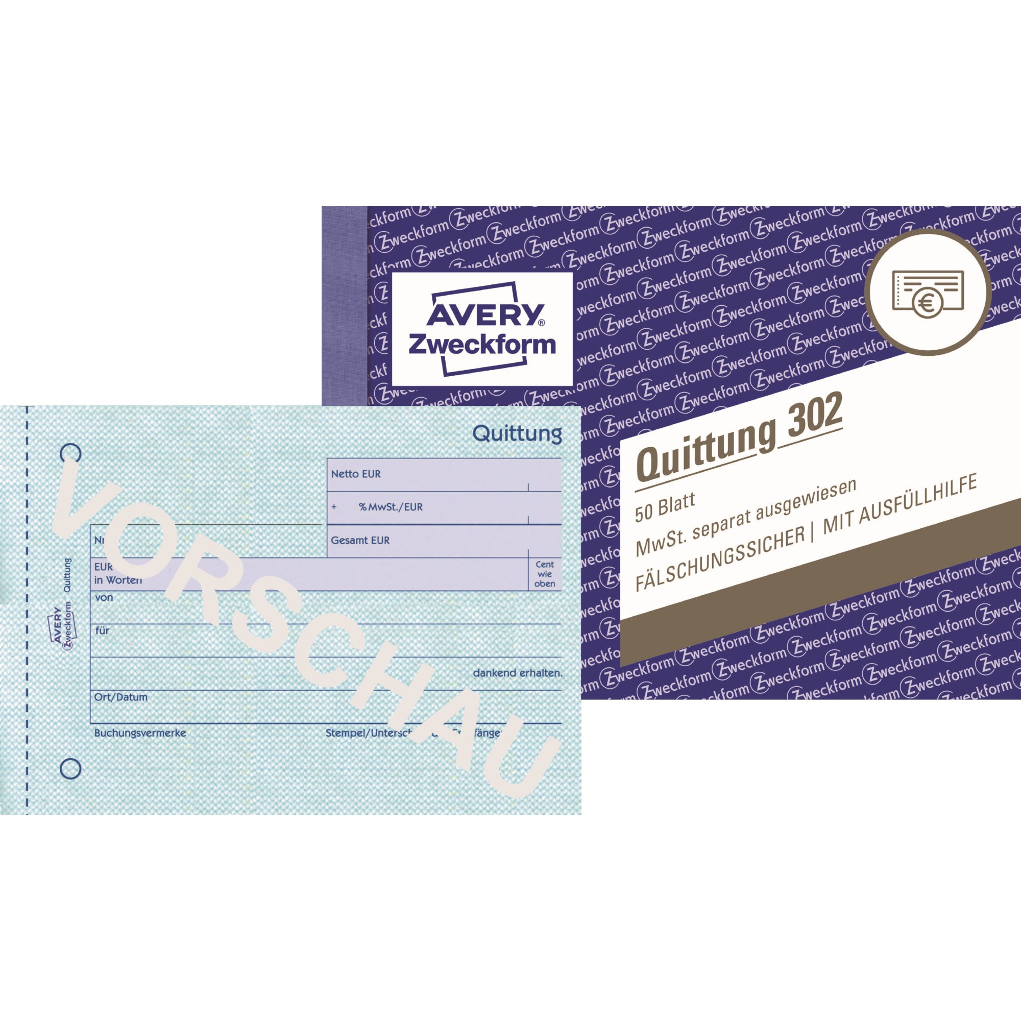 Avery Quittung 302