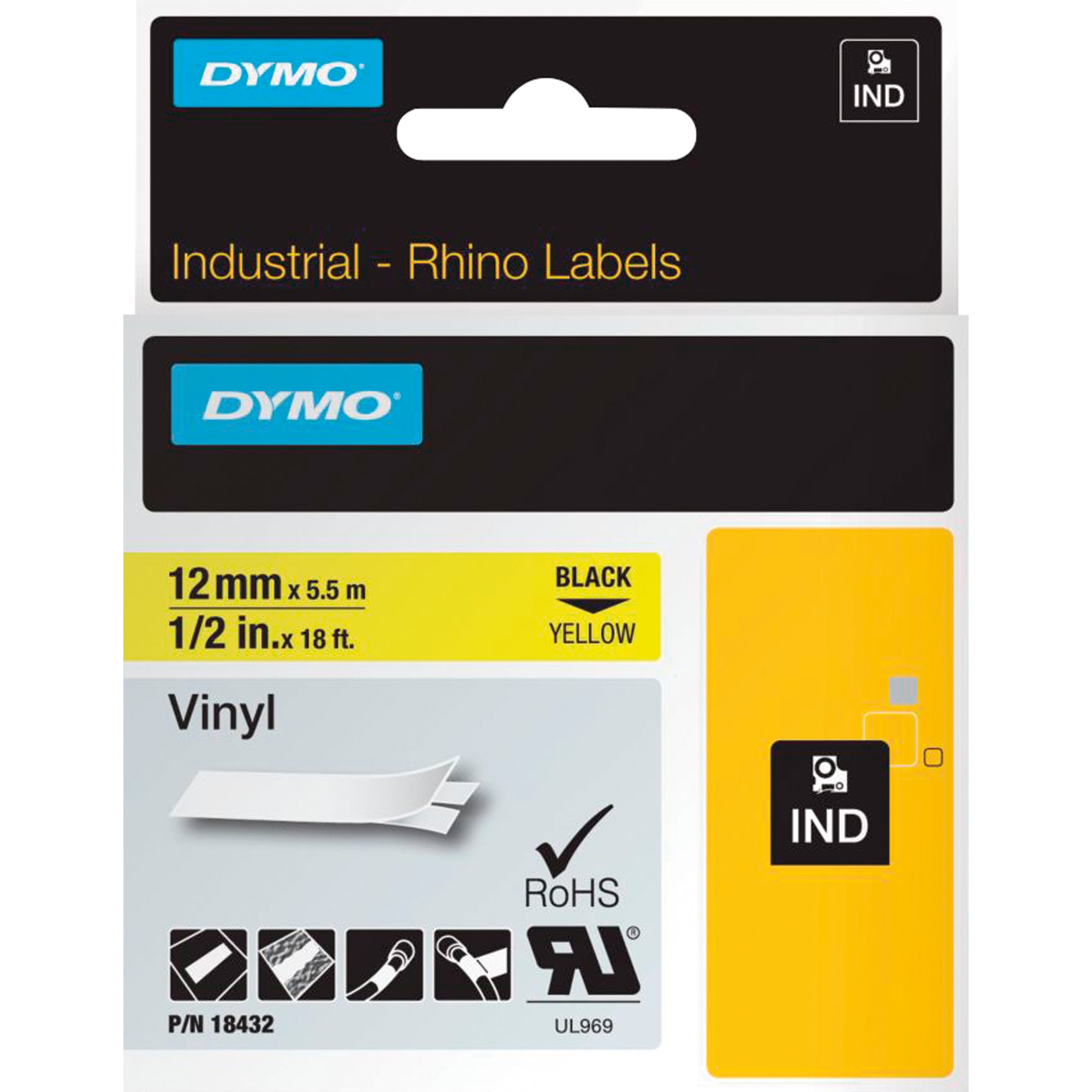 Dymo Schriftbandkassette, 12 mm x 5,5 m (B x L)