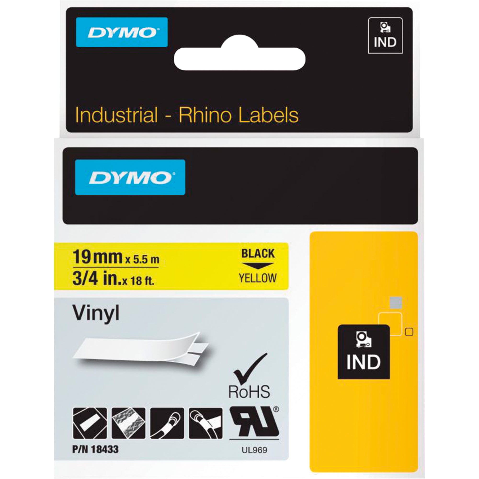 Dymo Schriftbandkassette, 19 mm x 5,5 m (B x L)