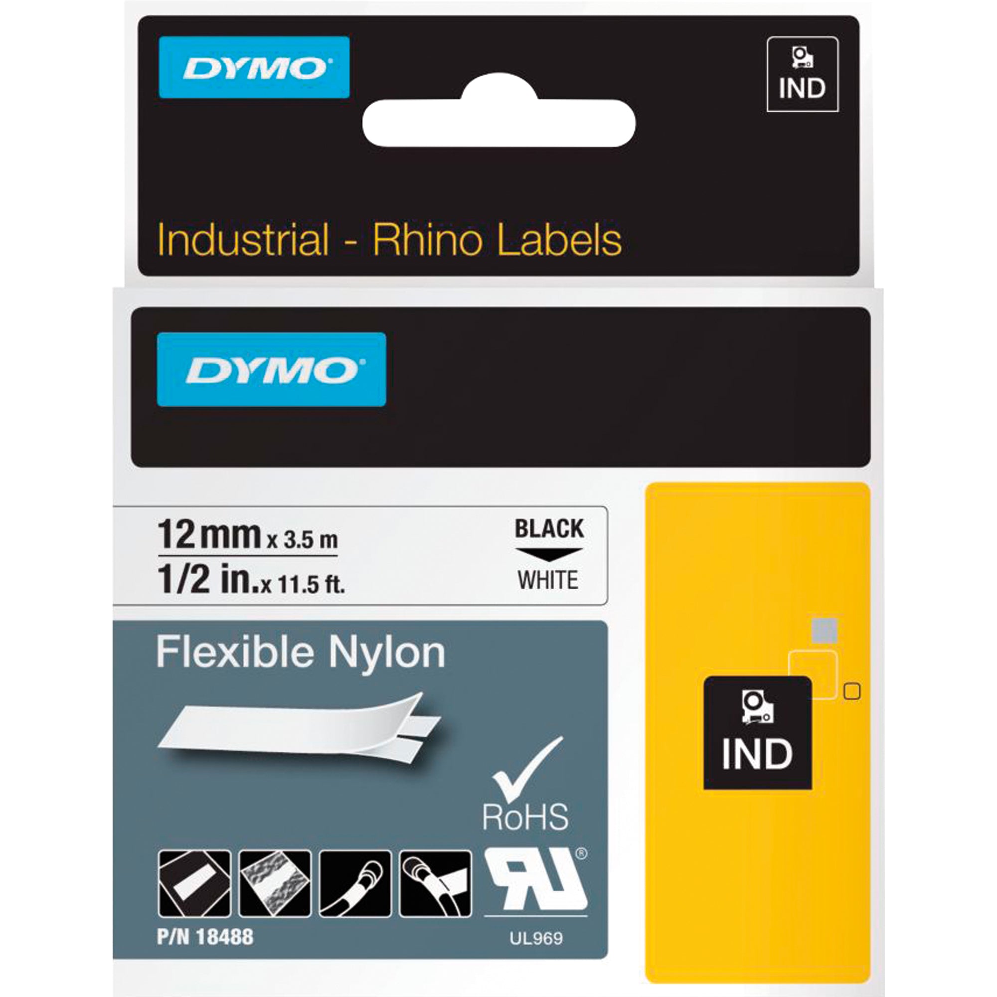Dymo Schriftbandkassette, 12 mm x 3,5 m (B x L)