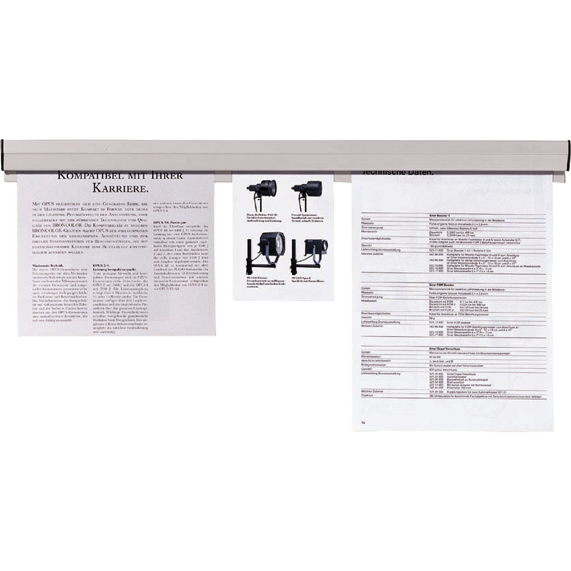 Franken Papierklemmschiene 50cm +Montageset