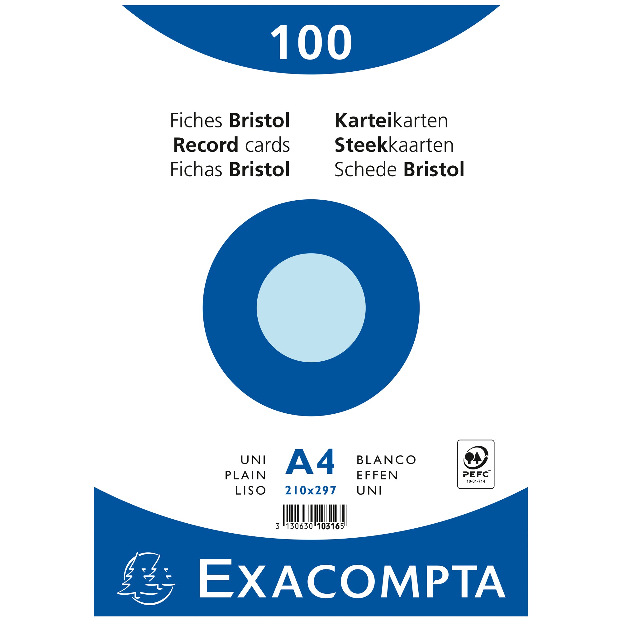 Exacompta Karteikarte, DIN A4
