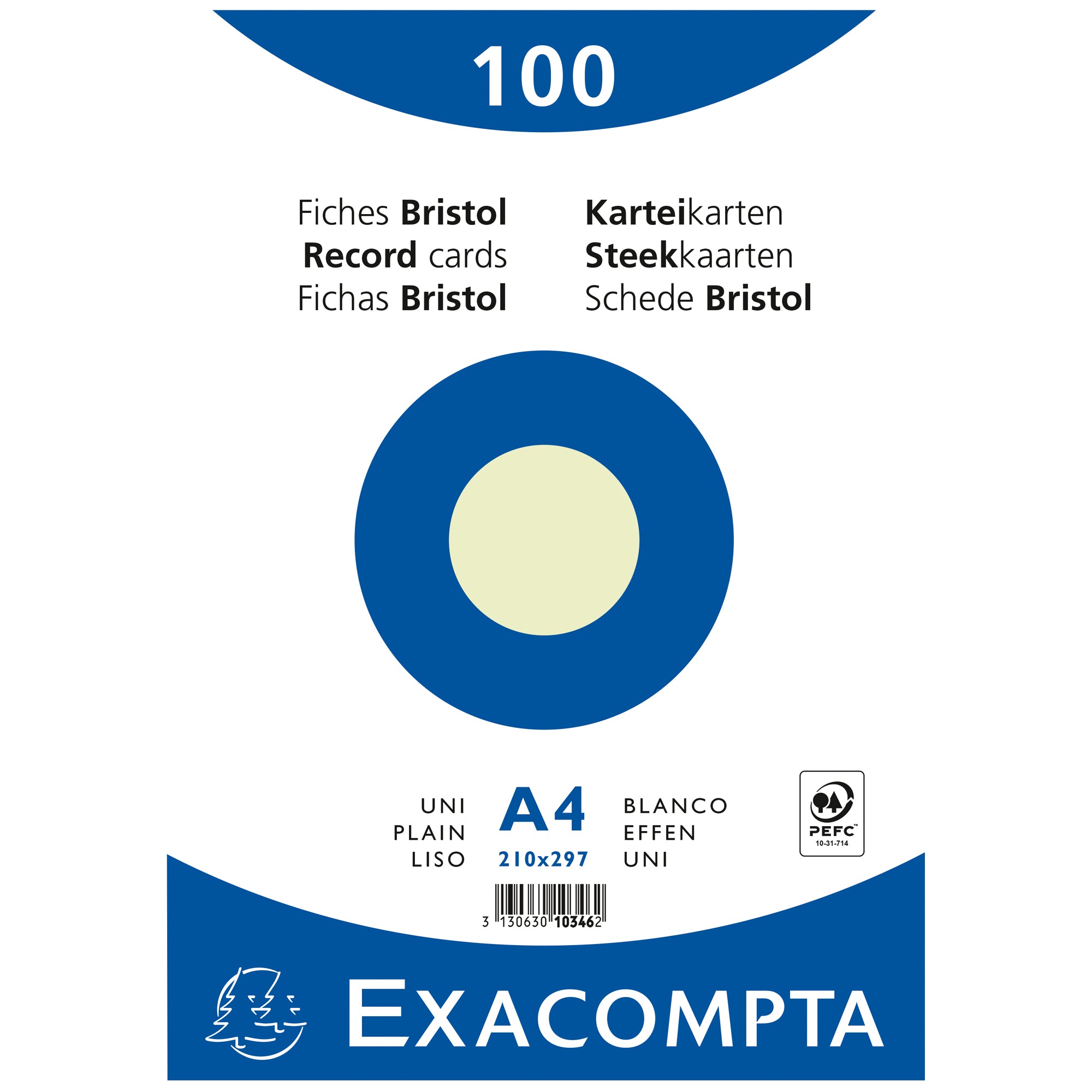 Exacompta Karteikarte, DIN A4