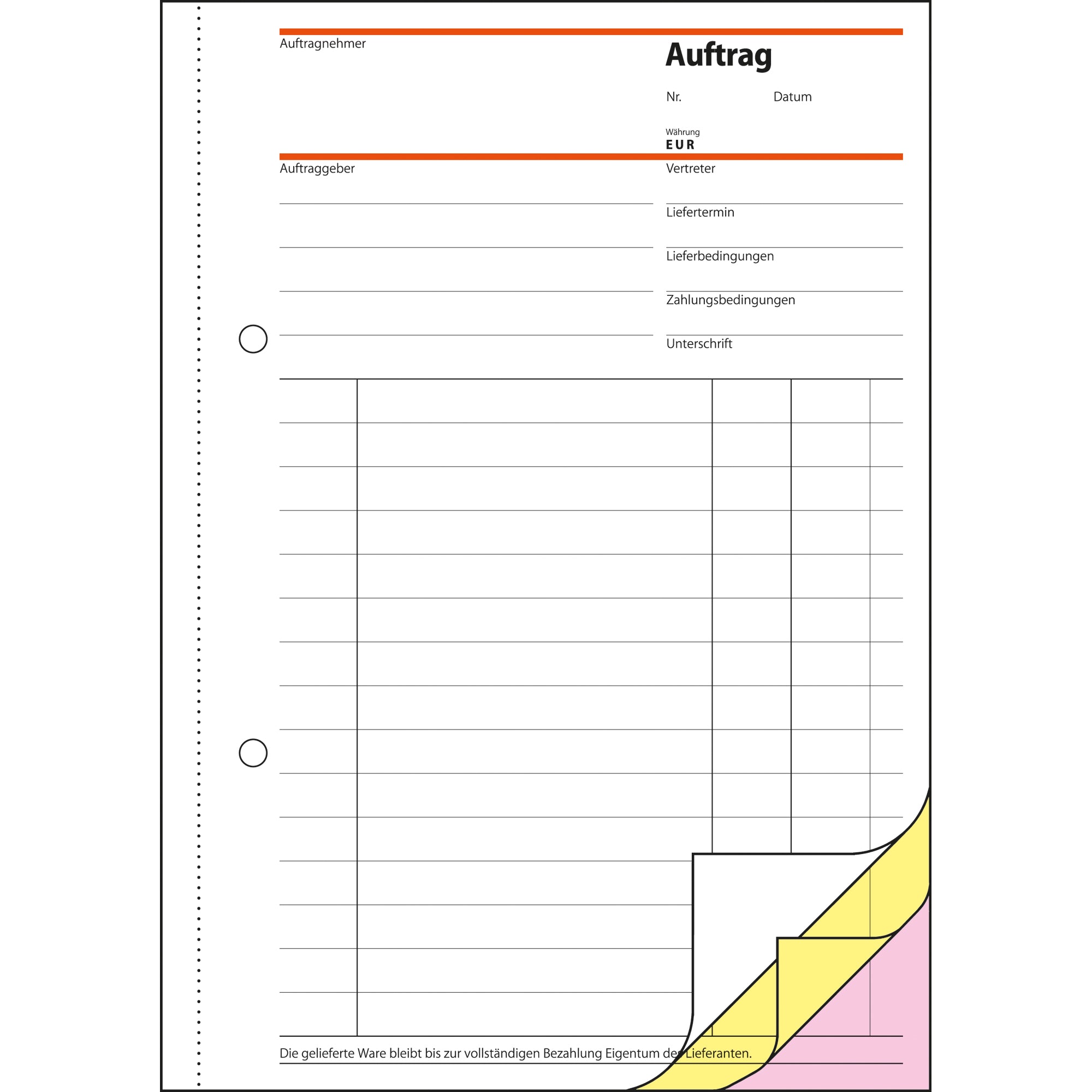 Sigel Auftragsformular SD 002