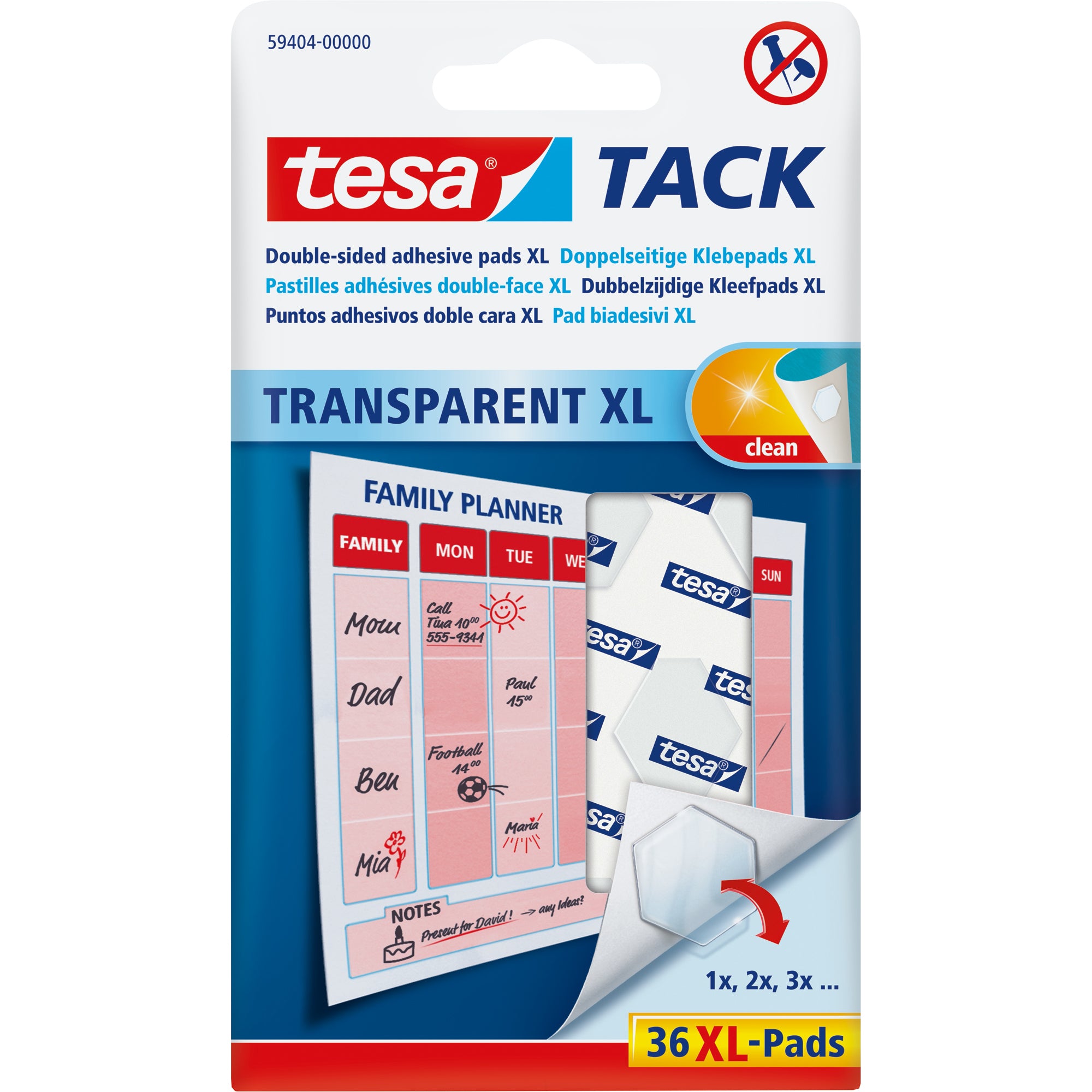 tesa Klebepad TACK Transparent