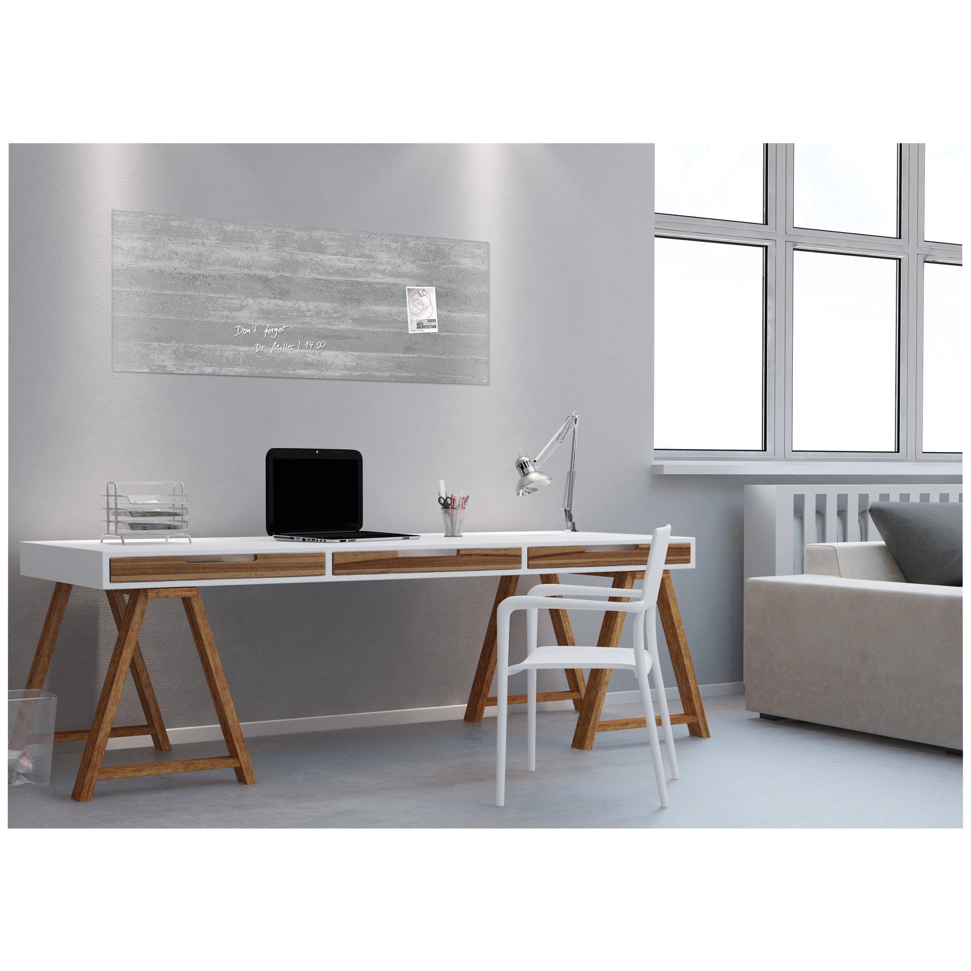 Sigel Glasboard Artverum, design Sichtbeton