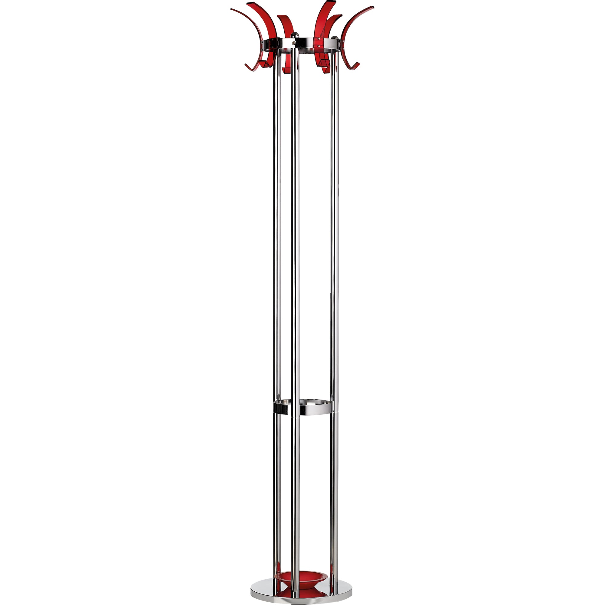 Alco Garderobenständer 174cm Metall verchromt Haken rt