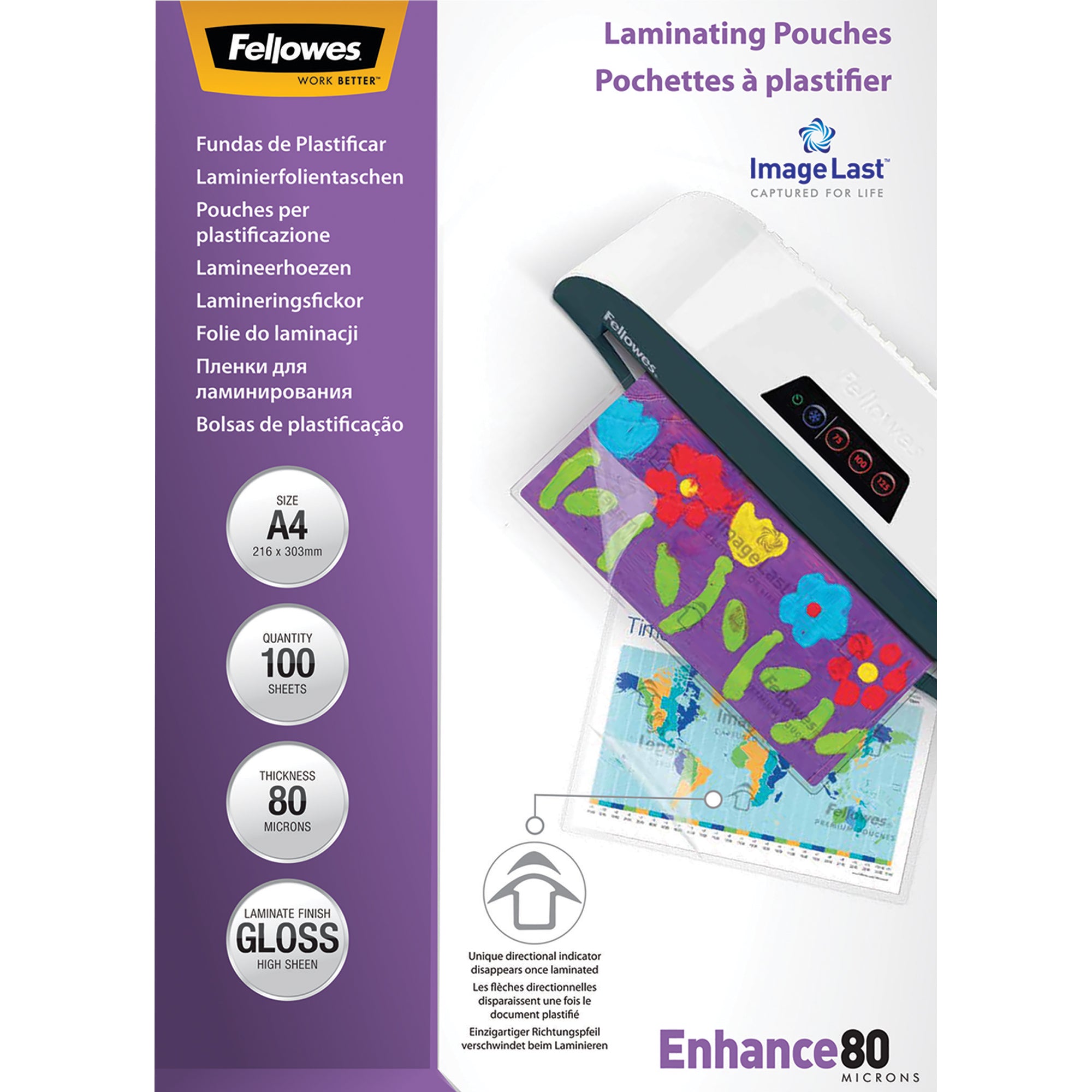 Fellowes Laminierfolie ImageLastT Enhance 80, DIN A4