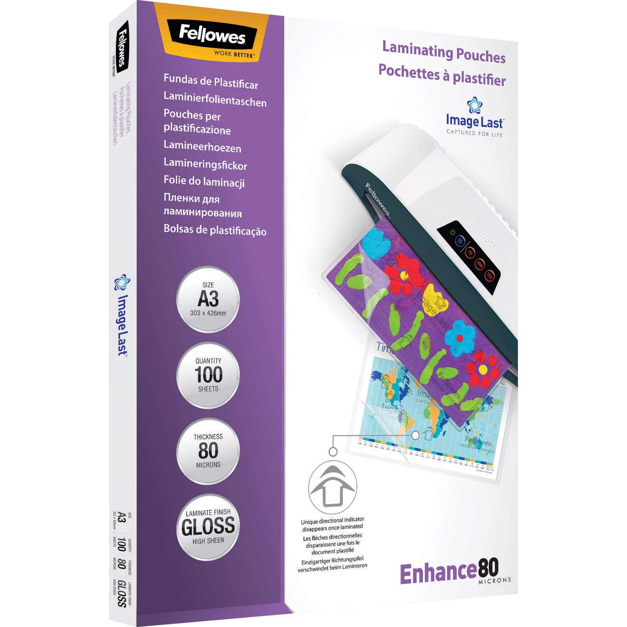 Fellowes Laminierfolie ImageLastT Enhance 80, DIN A3