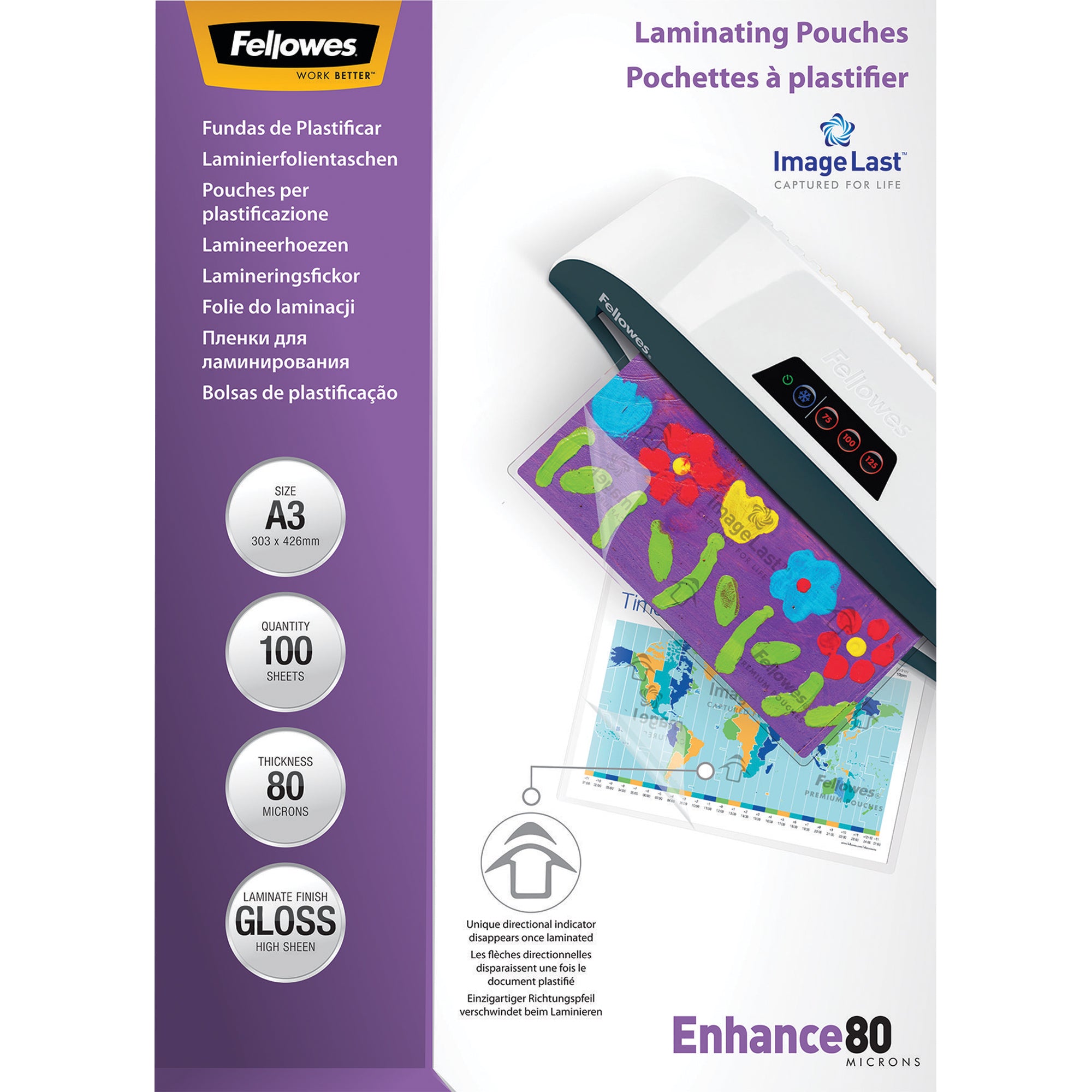 Fellowes Laminierfolie ImageLastT Enhance 80, DIN A3