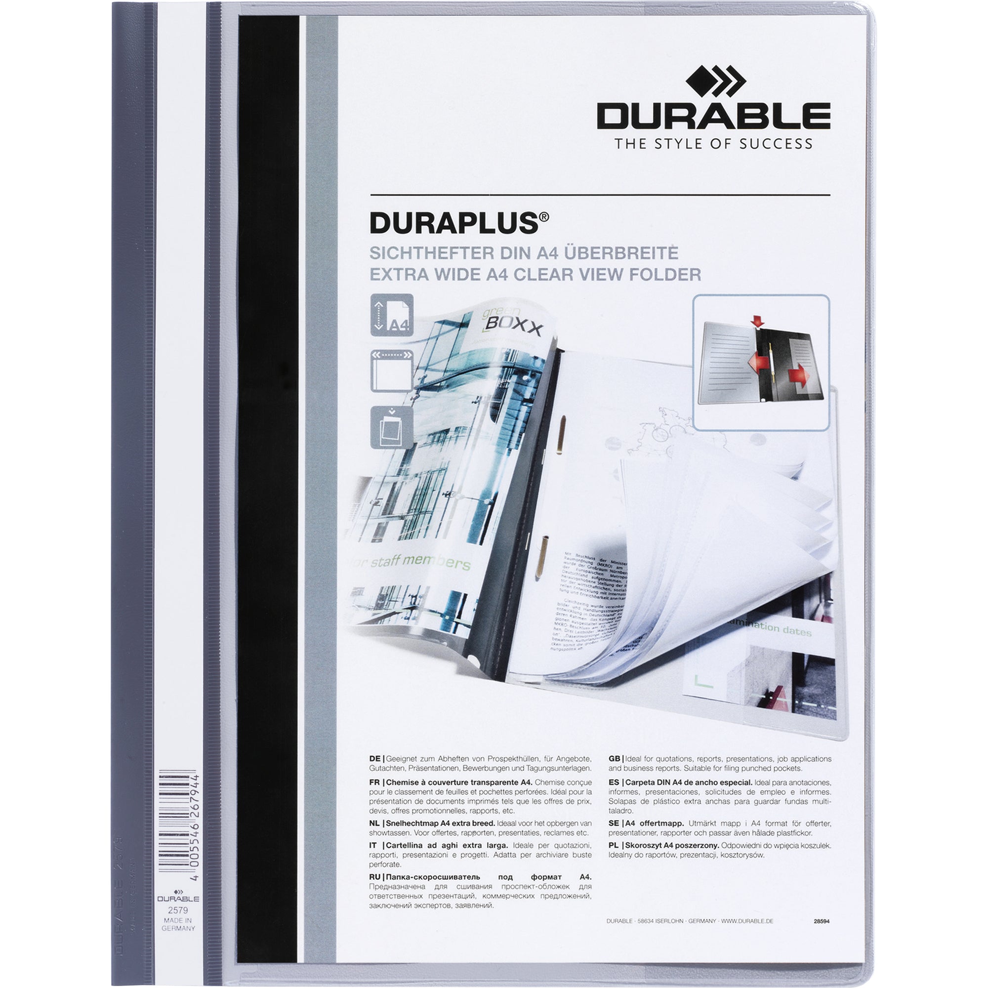 Durable Angebotshefter DURAPLUS®, DIN A4, Überbreite