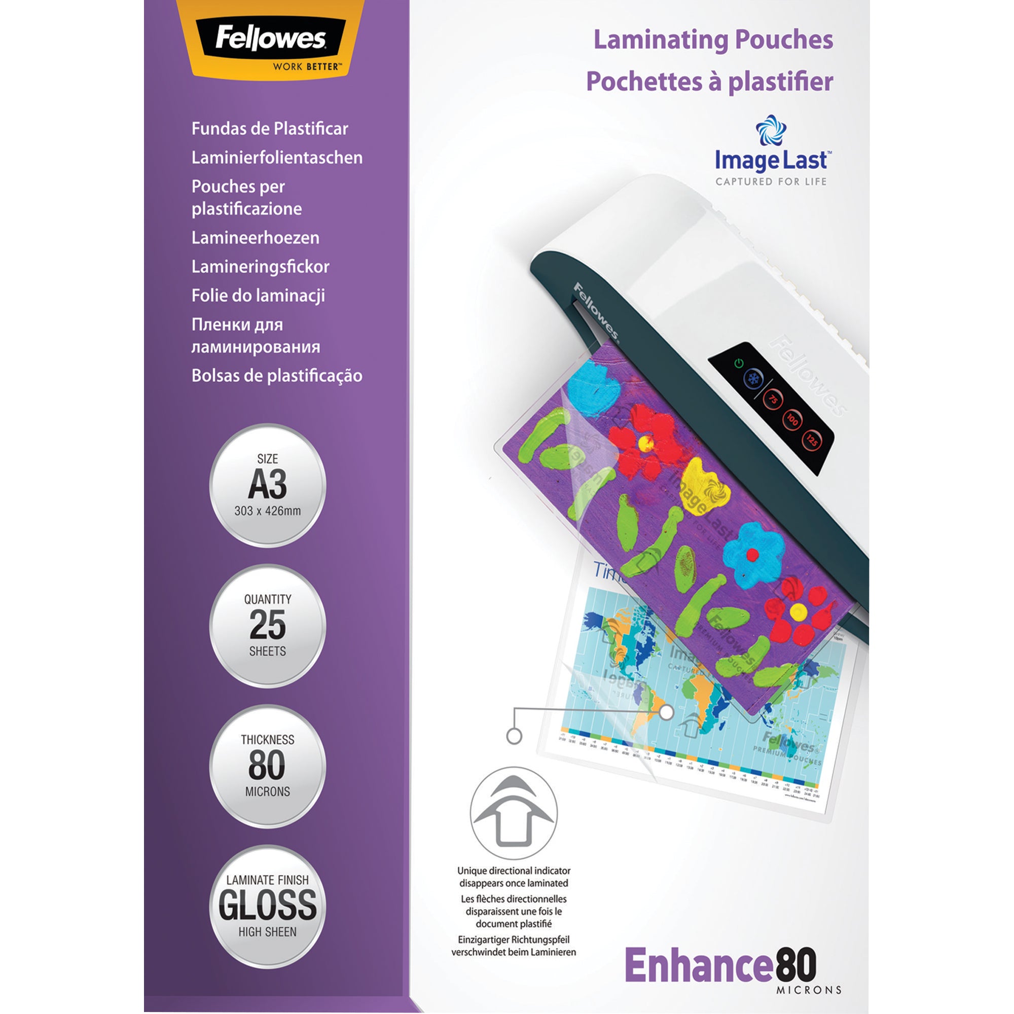 Fellowes Laminierfolie ImageLastT Enhance 80, DIN A3