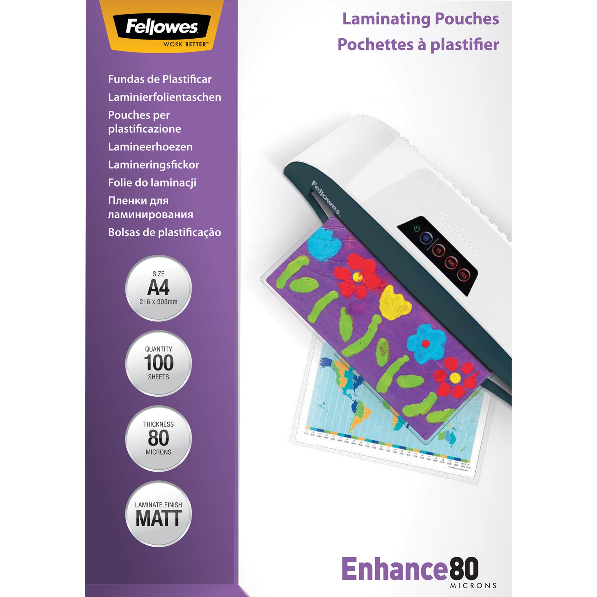 Fellowes Laminierfolie Enhance 80, DIN A4