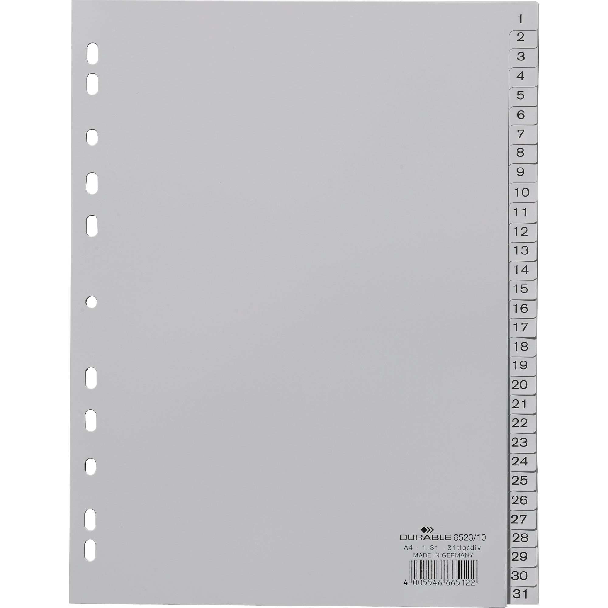 Durable Zahlenregister, DIN A4