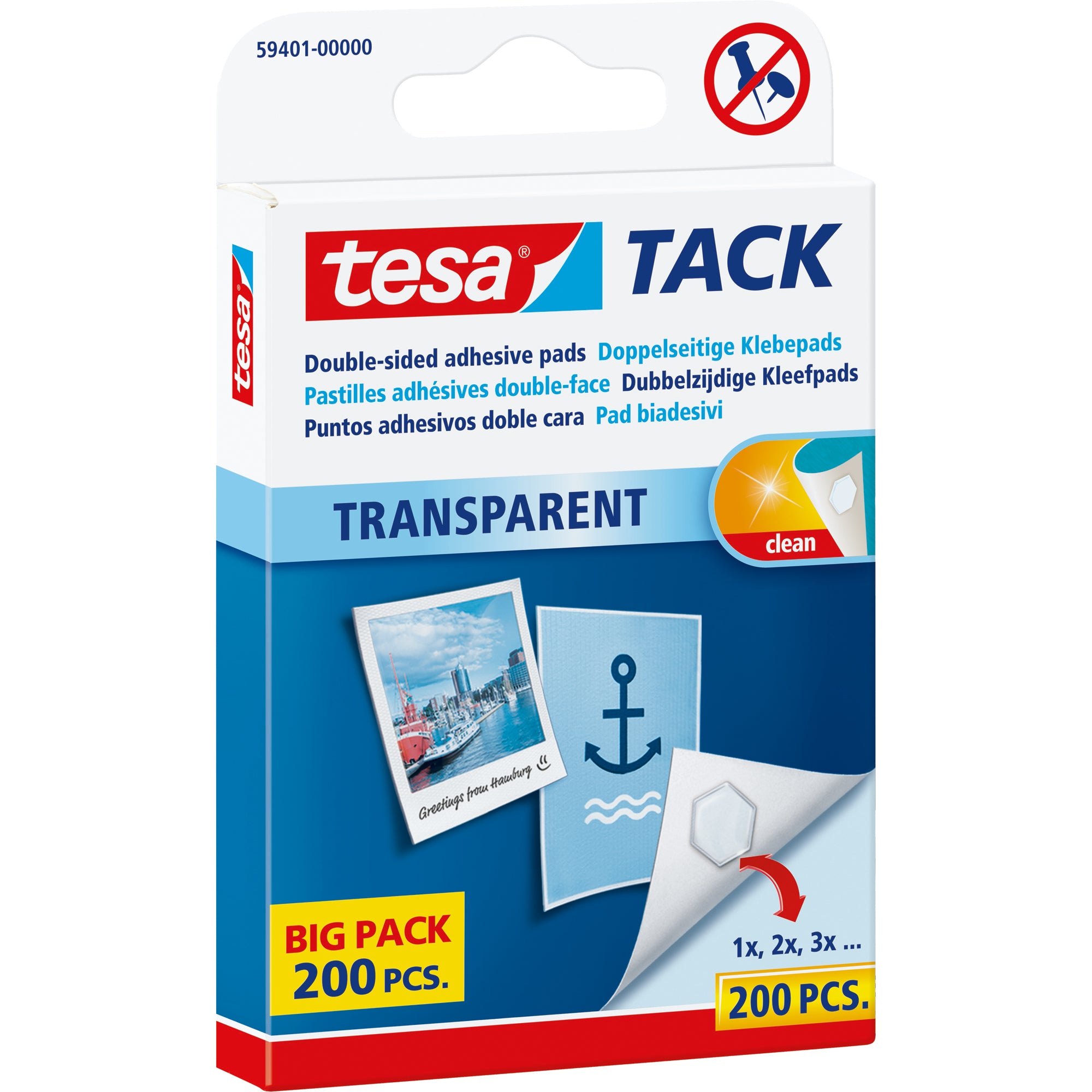 tesa Klebepad TACK Transparent