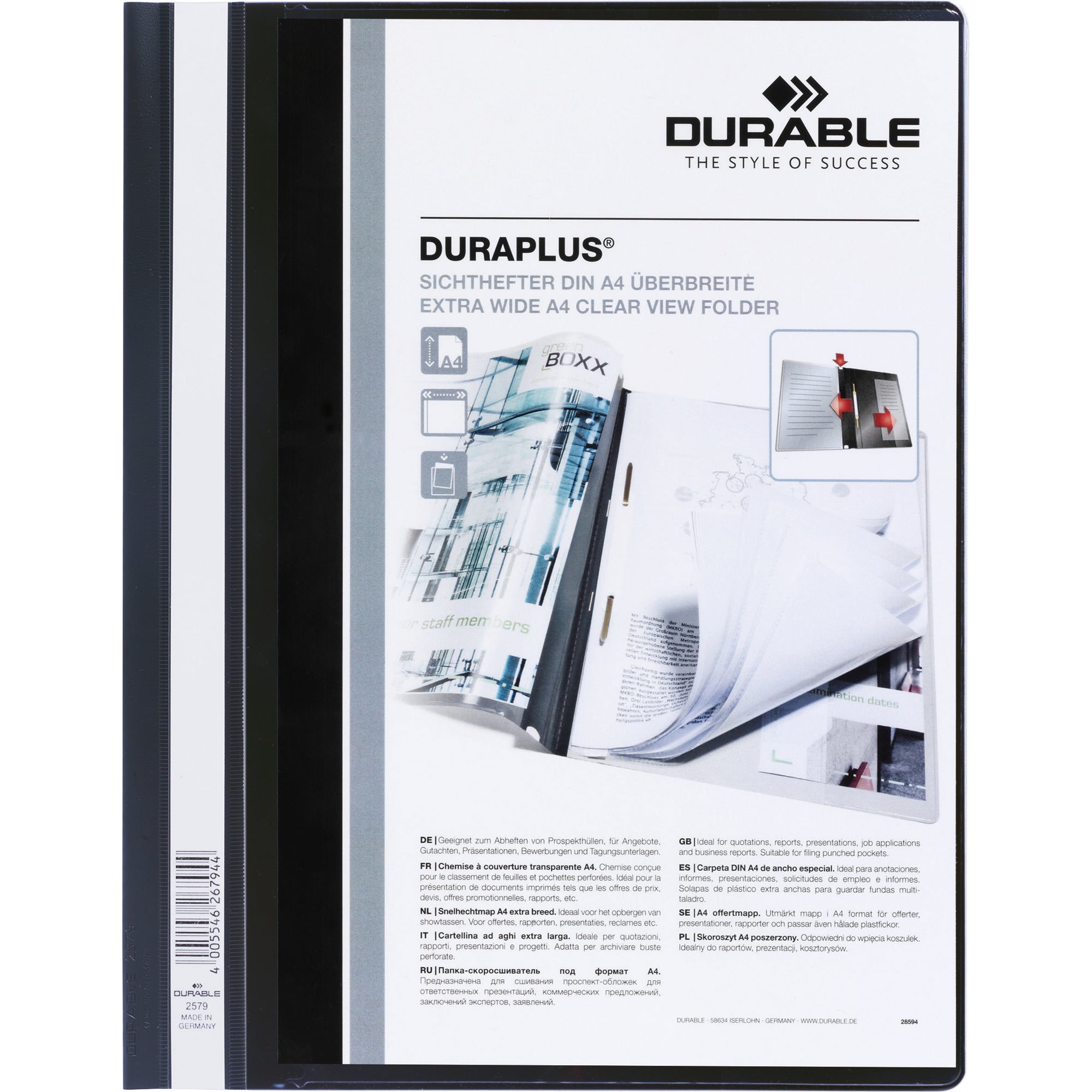 Durable Angebotshefter DURAPLUS®, DIN A4, Überbreite