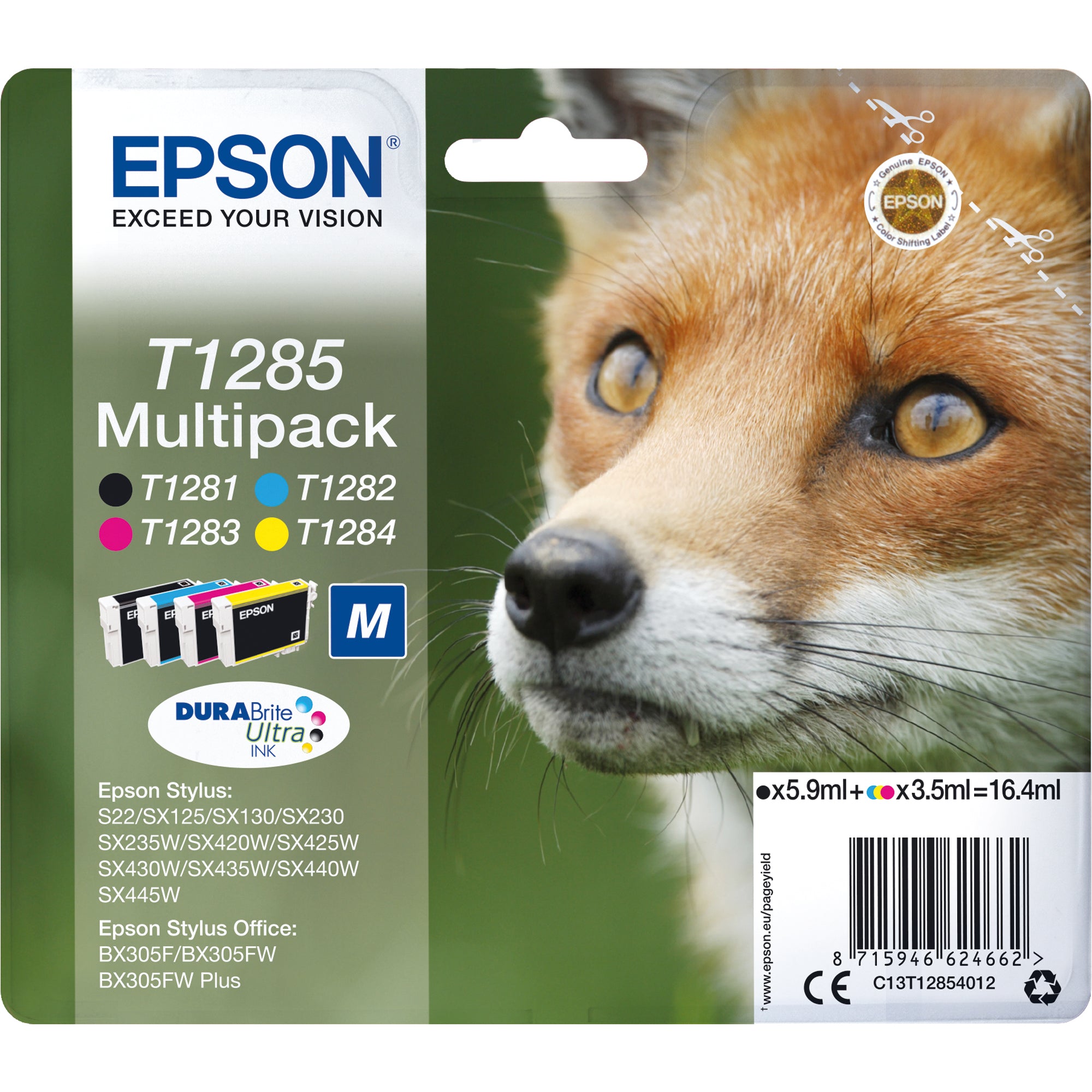Epson Tintenpatrone, schwarz, cyan, magenta, gelb