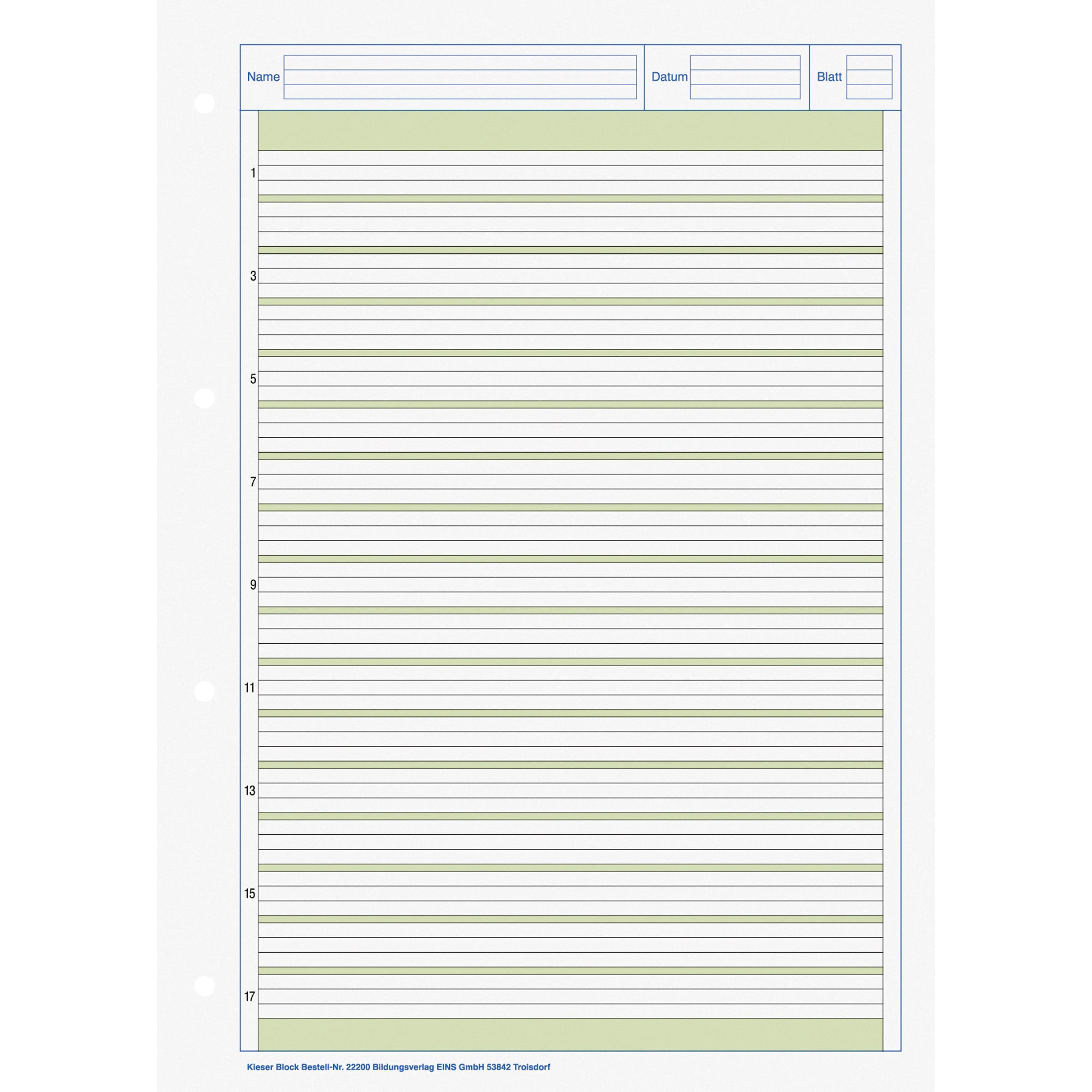 Brunnen Schulblock, DIN A4