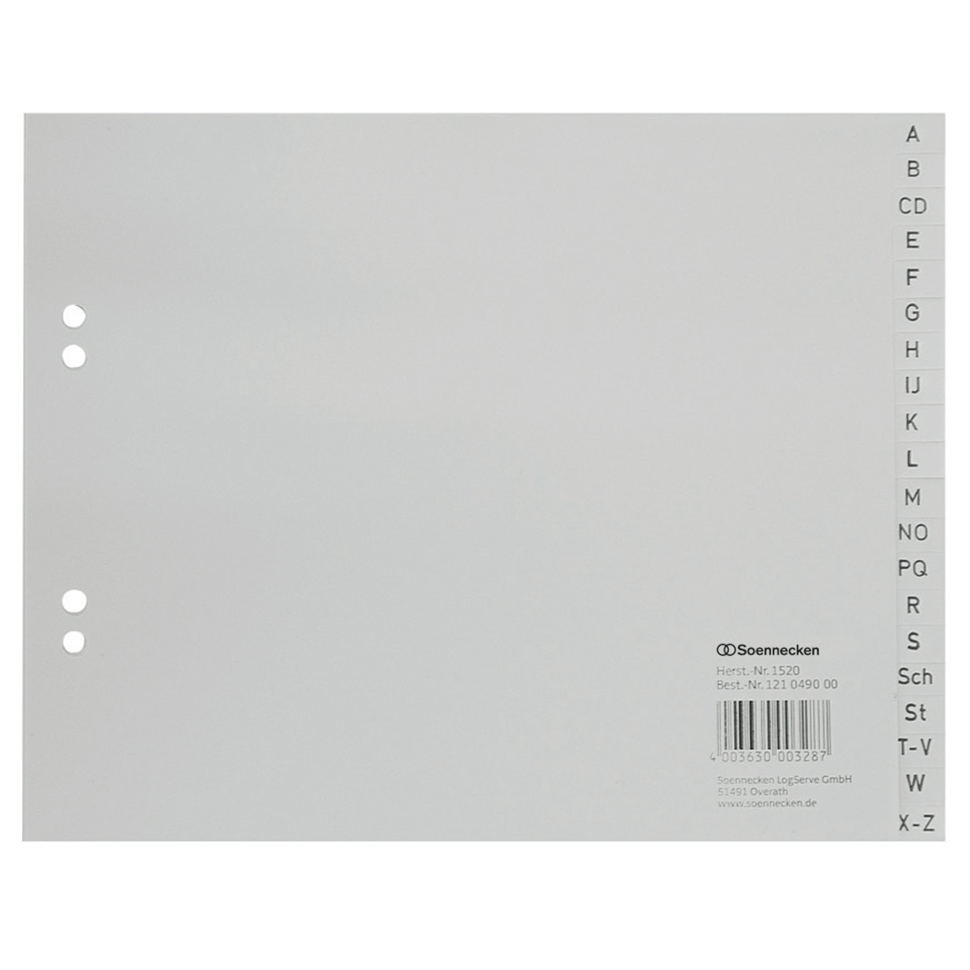 Soennecken A-Z Register, DIN A4