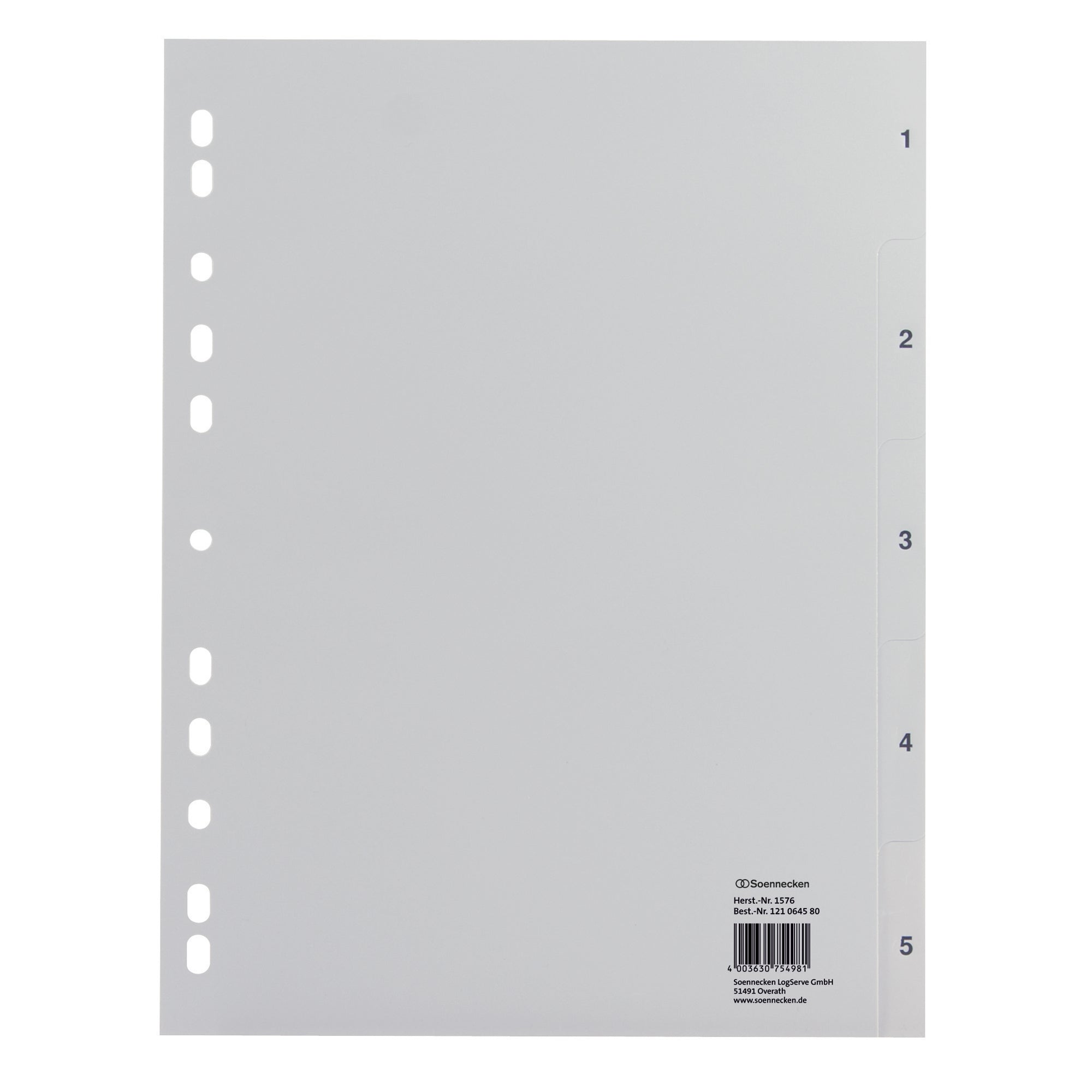 Soennecken Zahlenregister, DIN A4