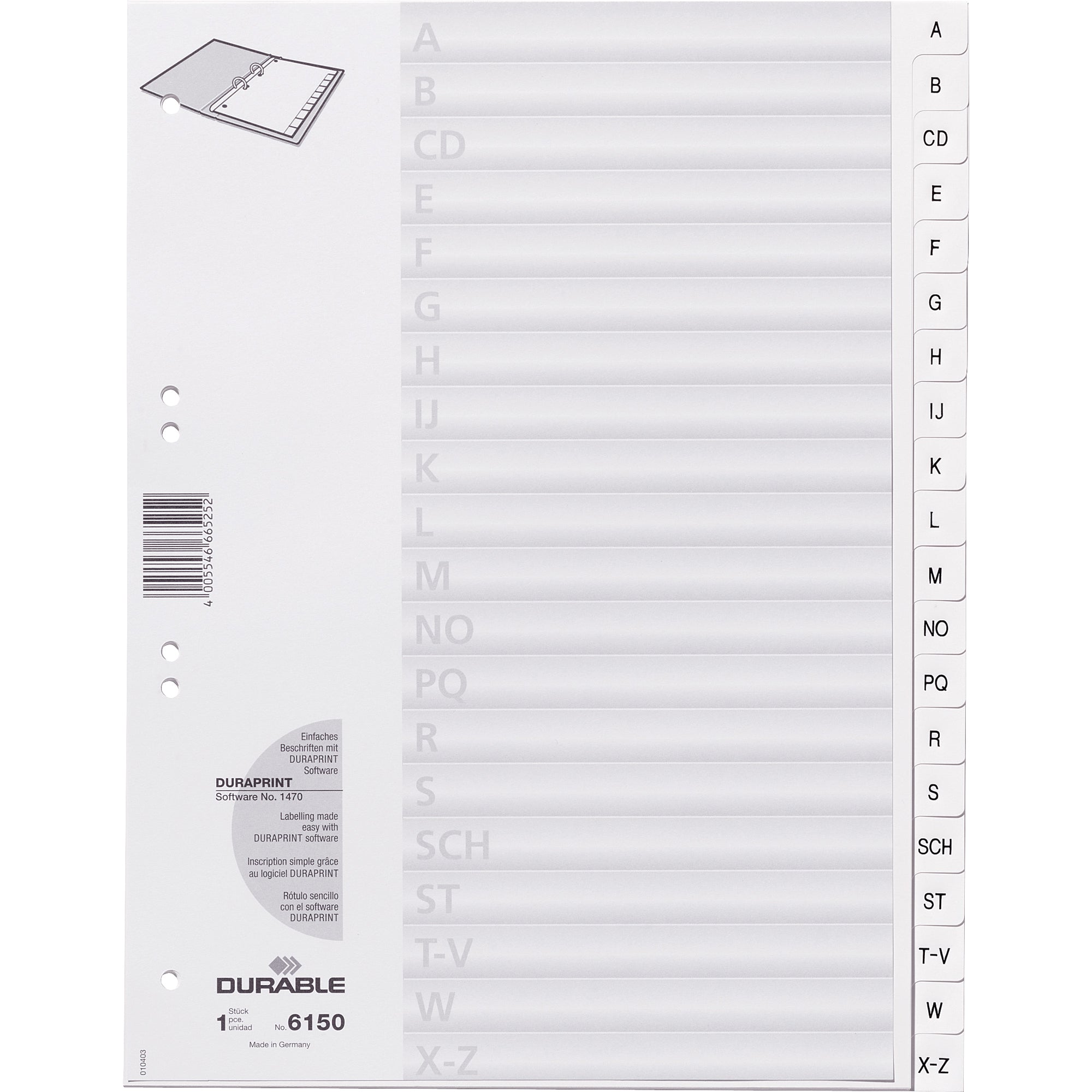 Durable A-Z Register, DIN A4