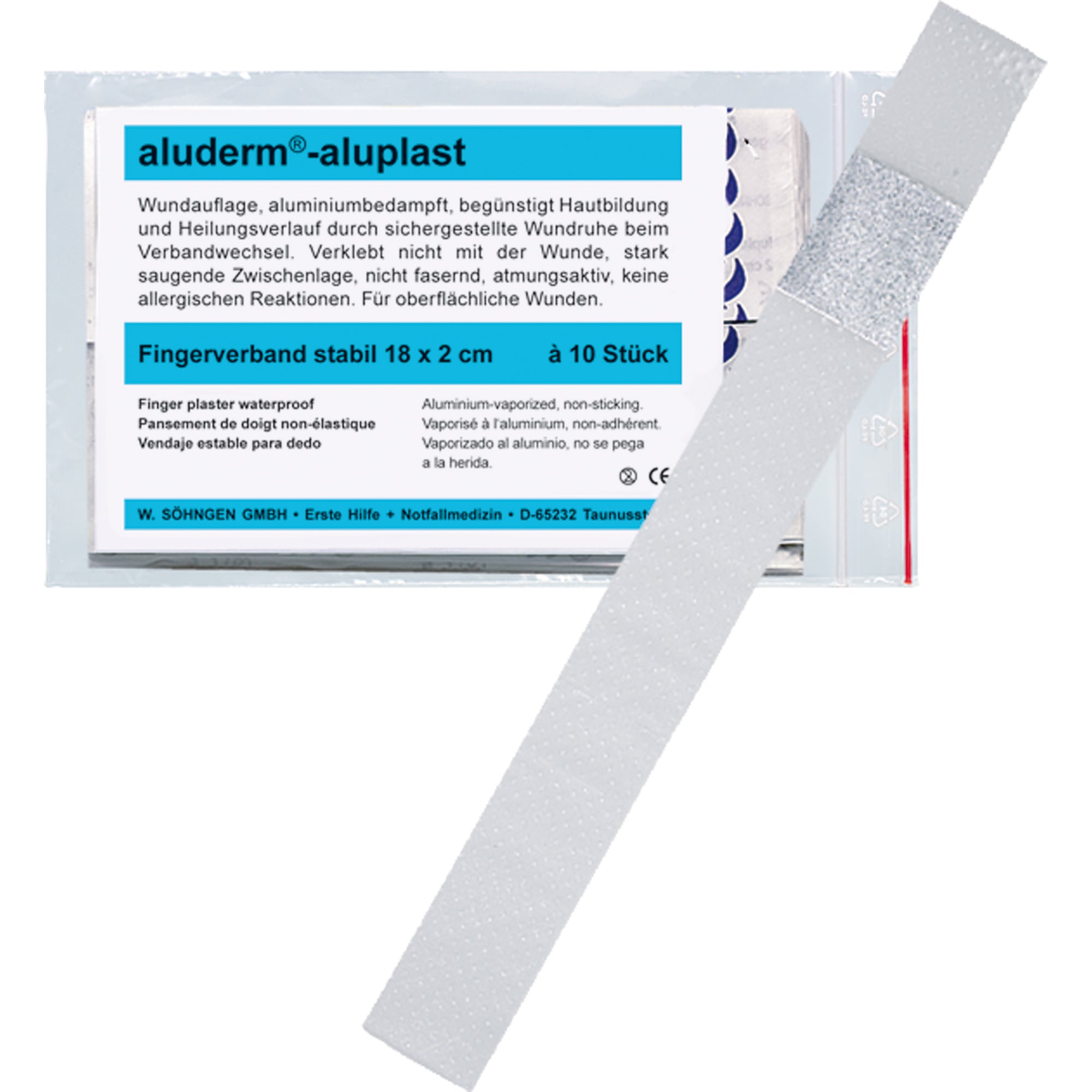 aluderm Fingerverband 18x2cm 10 St./Pack.