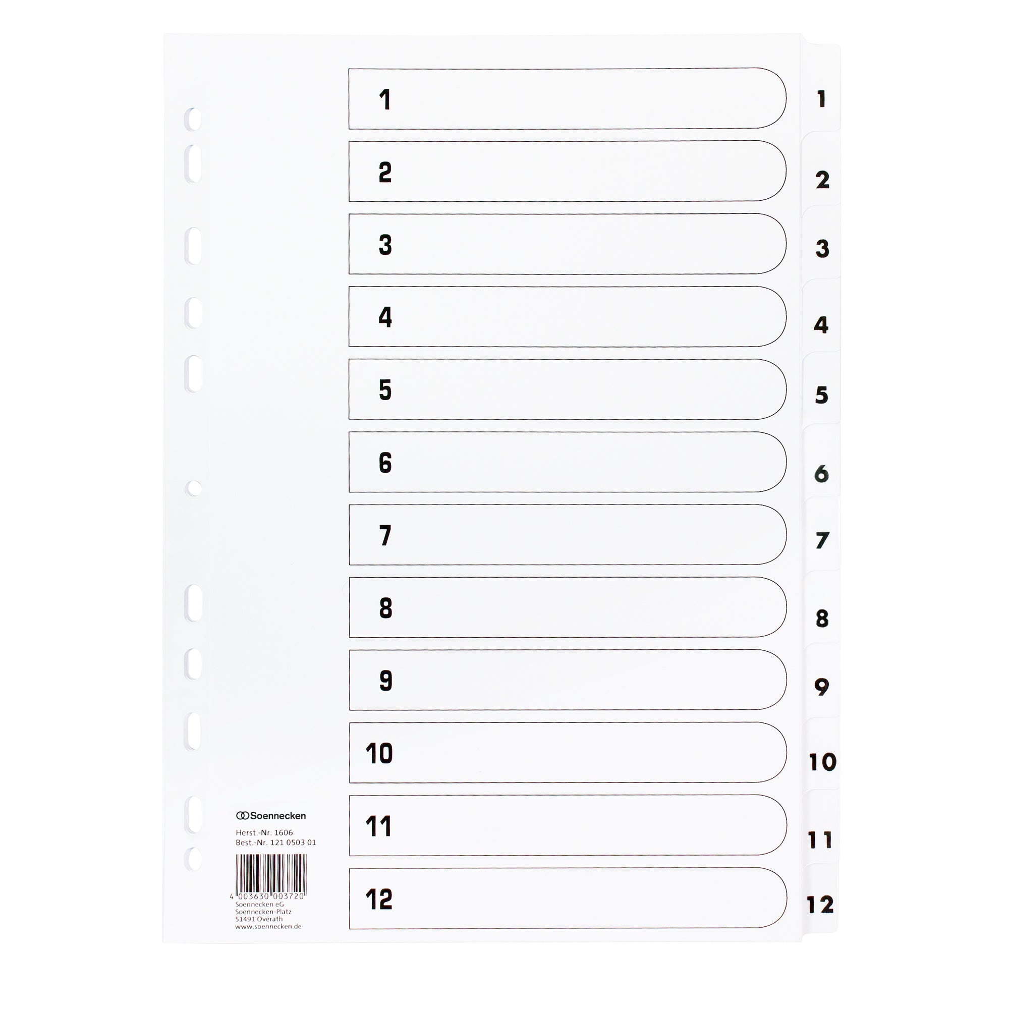 Soennecken Zahlenregister, DIN A4