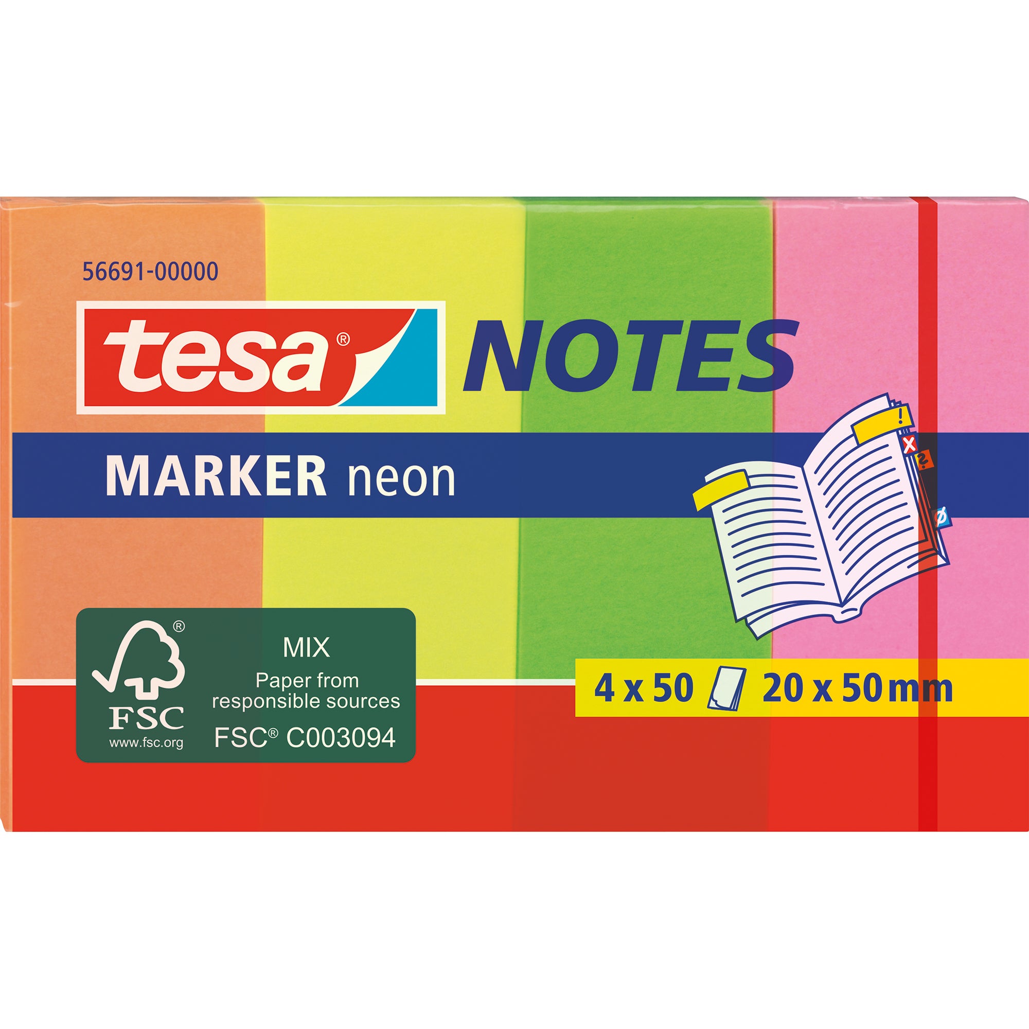 tesa Haftmarker Marker Notes Neon