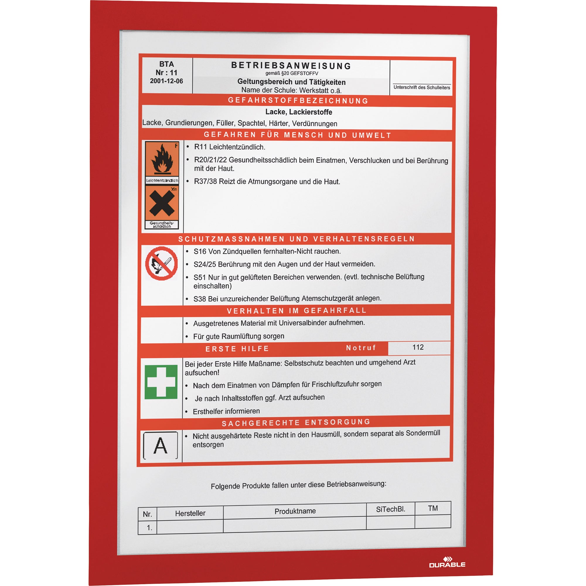 Durable Magnetrahmen DURAFRAME®, DIN A4