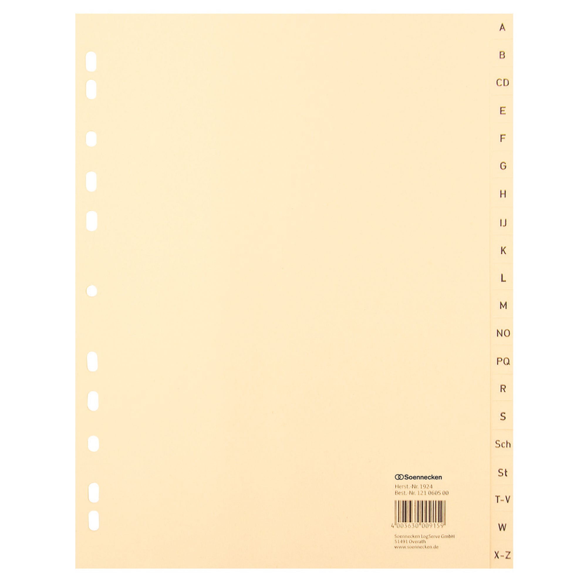 Soennecken A-Z Register, DIN A4