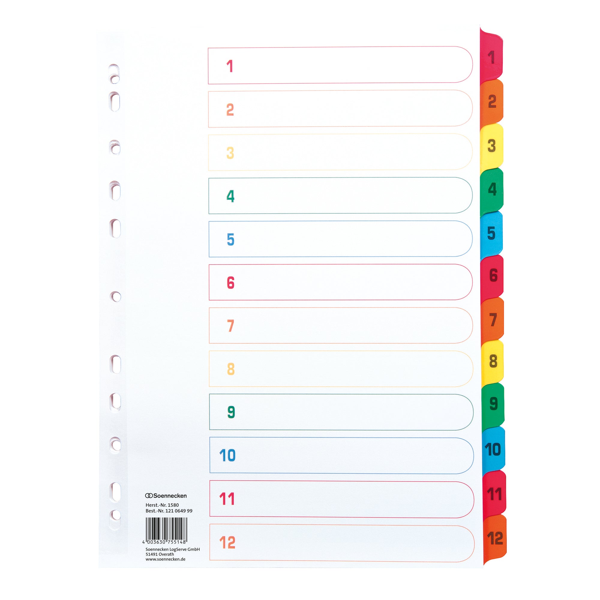 Soennecken Zahlenregister, DIN A4