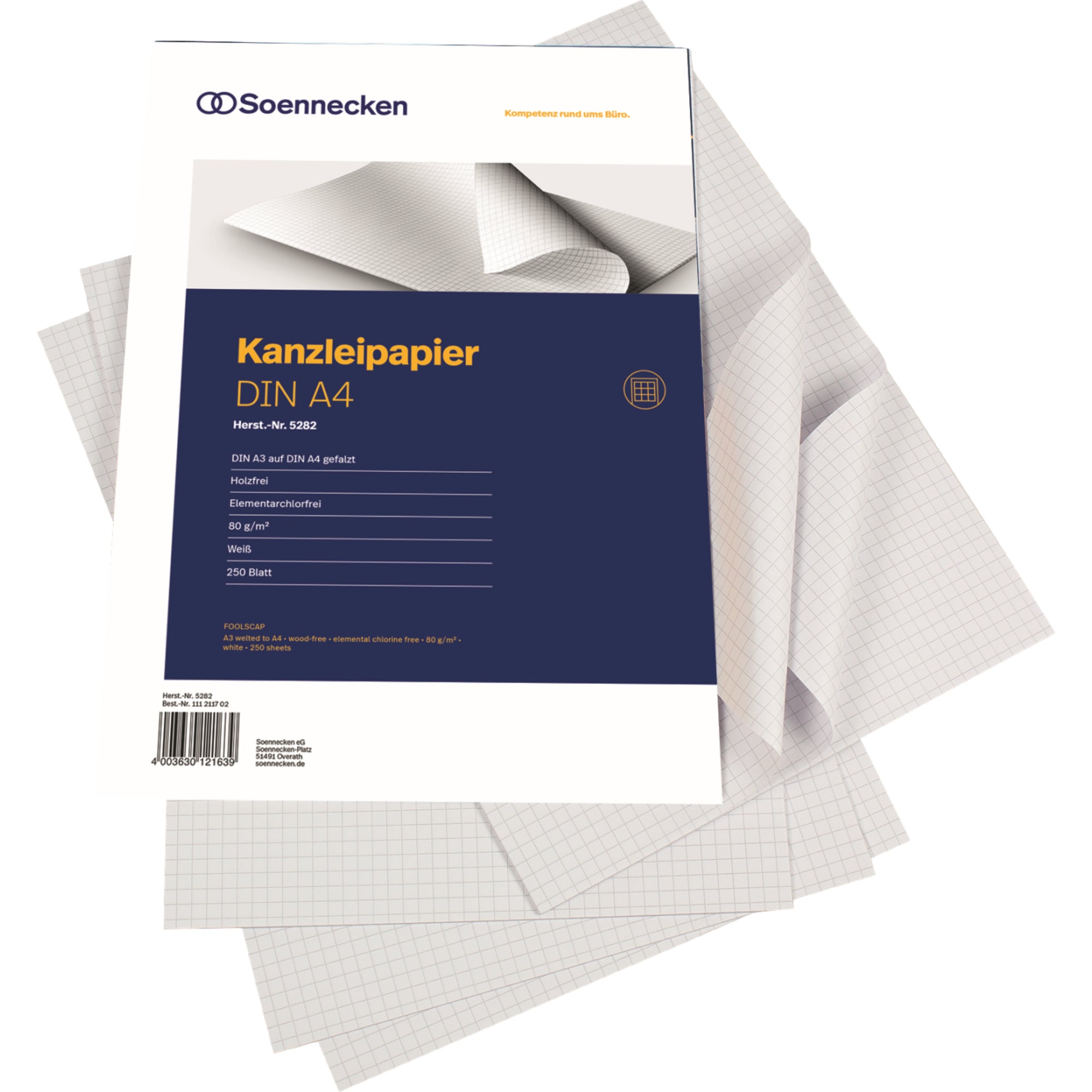 Soennecken Kanzleipapier, DIN A3, gefalzt auf DIN A4
