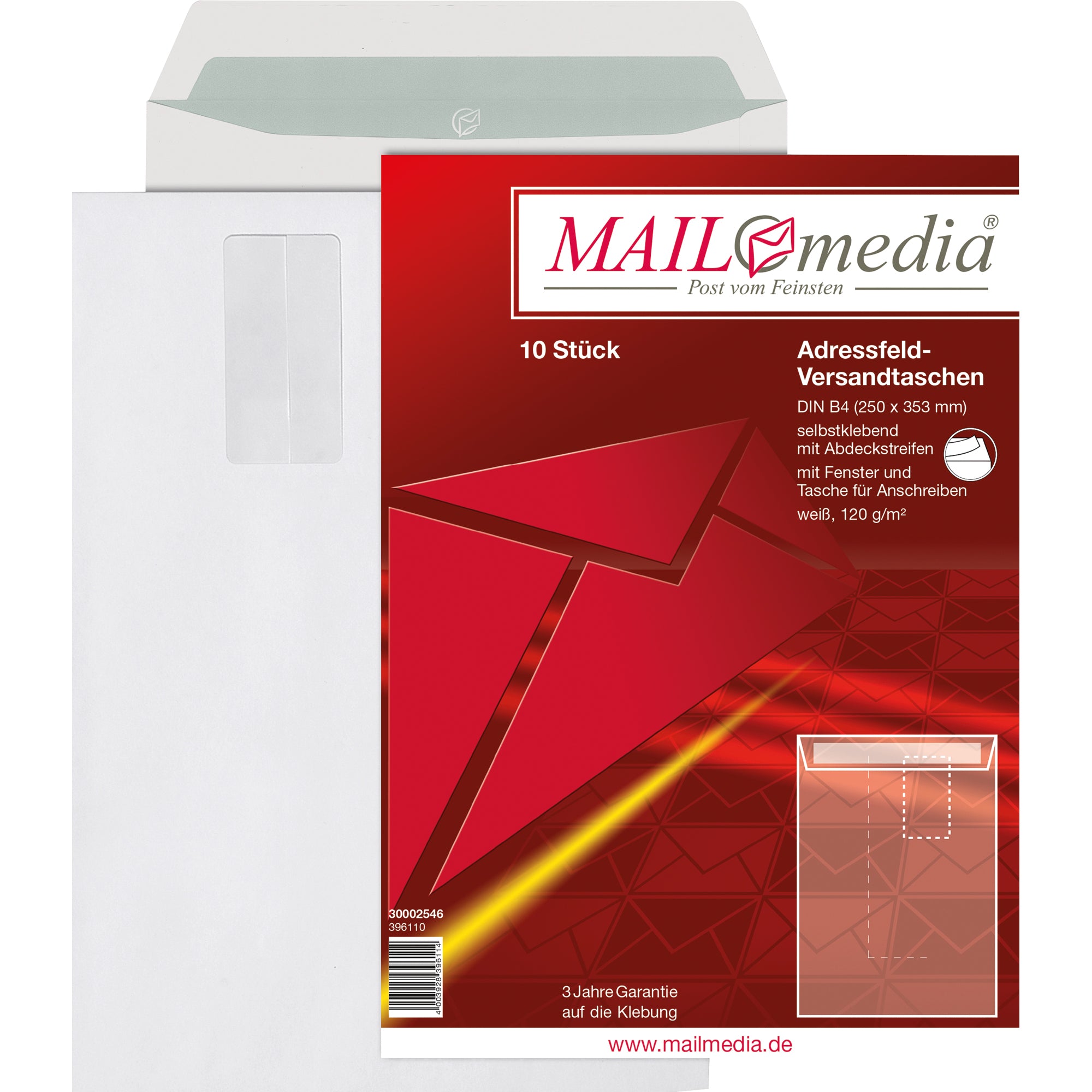 MAILmedia Versandtasche, 250 x 353 mm (B x H), DIN B4