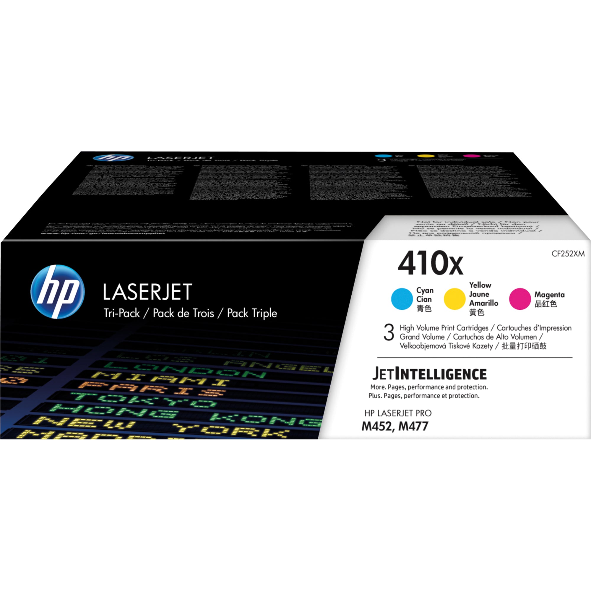 HP Toner, cyan, magenta, gelb